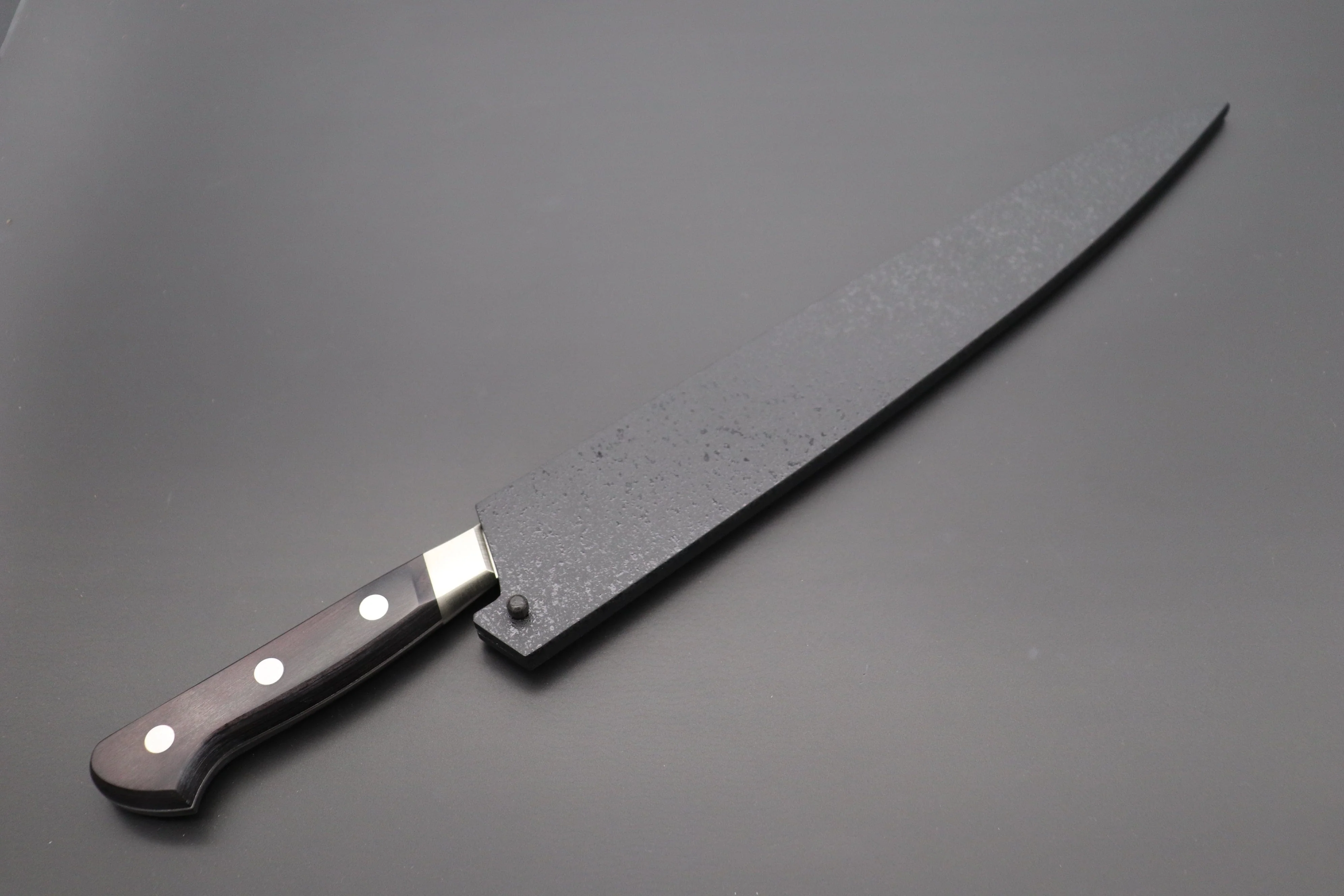 Black Lacquered Wooden Saya for Misono UX10 No.722 Sujihiki 270mm(UX10 Dimples No.729 Sujihiki270mm) - Image 2