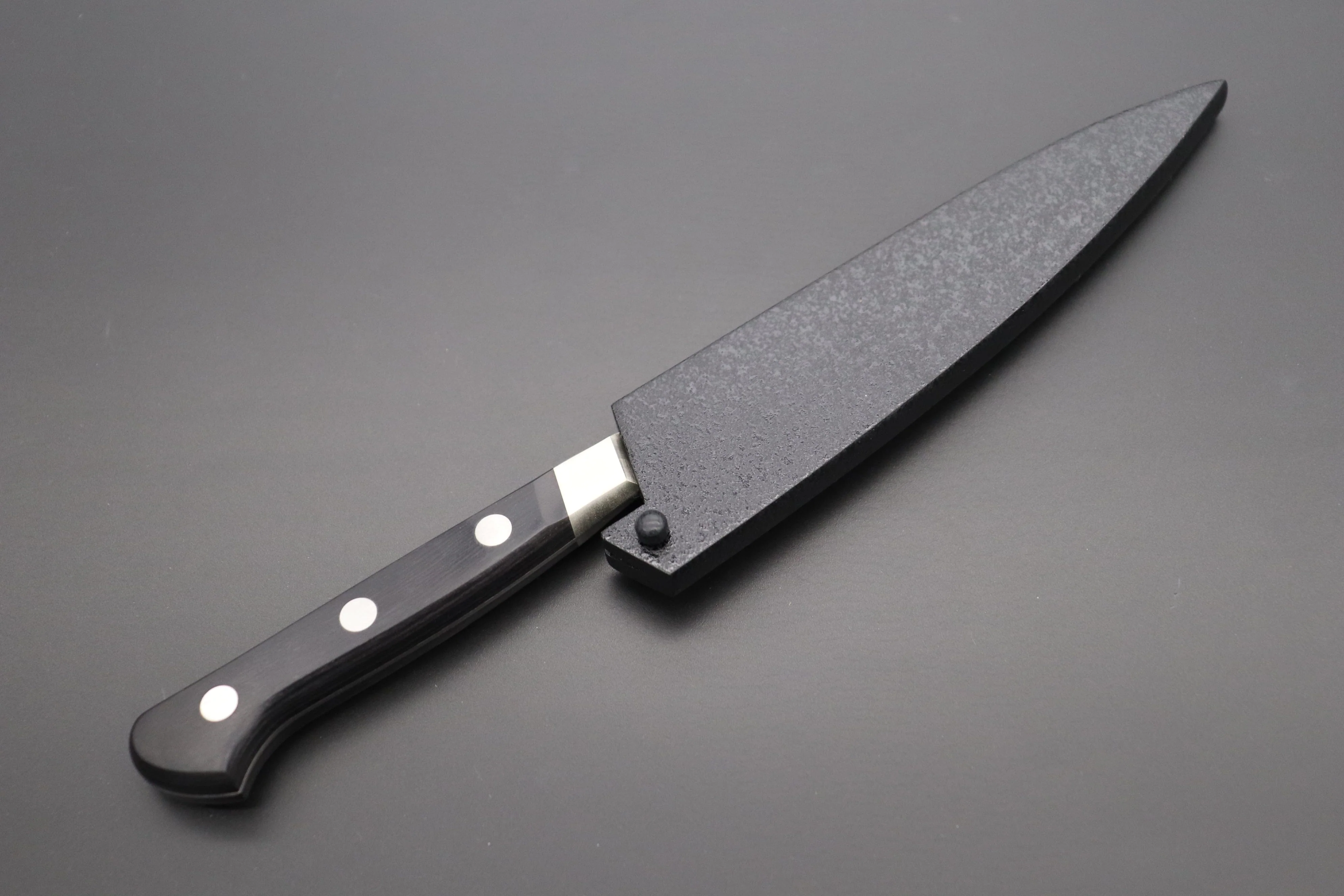 Black Lacquered Wooden Saya for Misono UX10 No.731 Petty 120mm (UX10 Dimples No.771 Petty 120mm) - Image 2