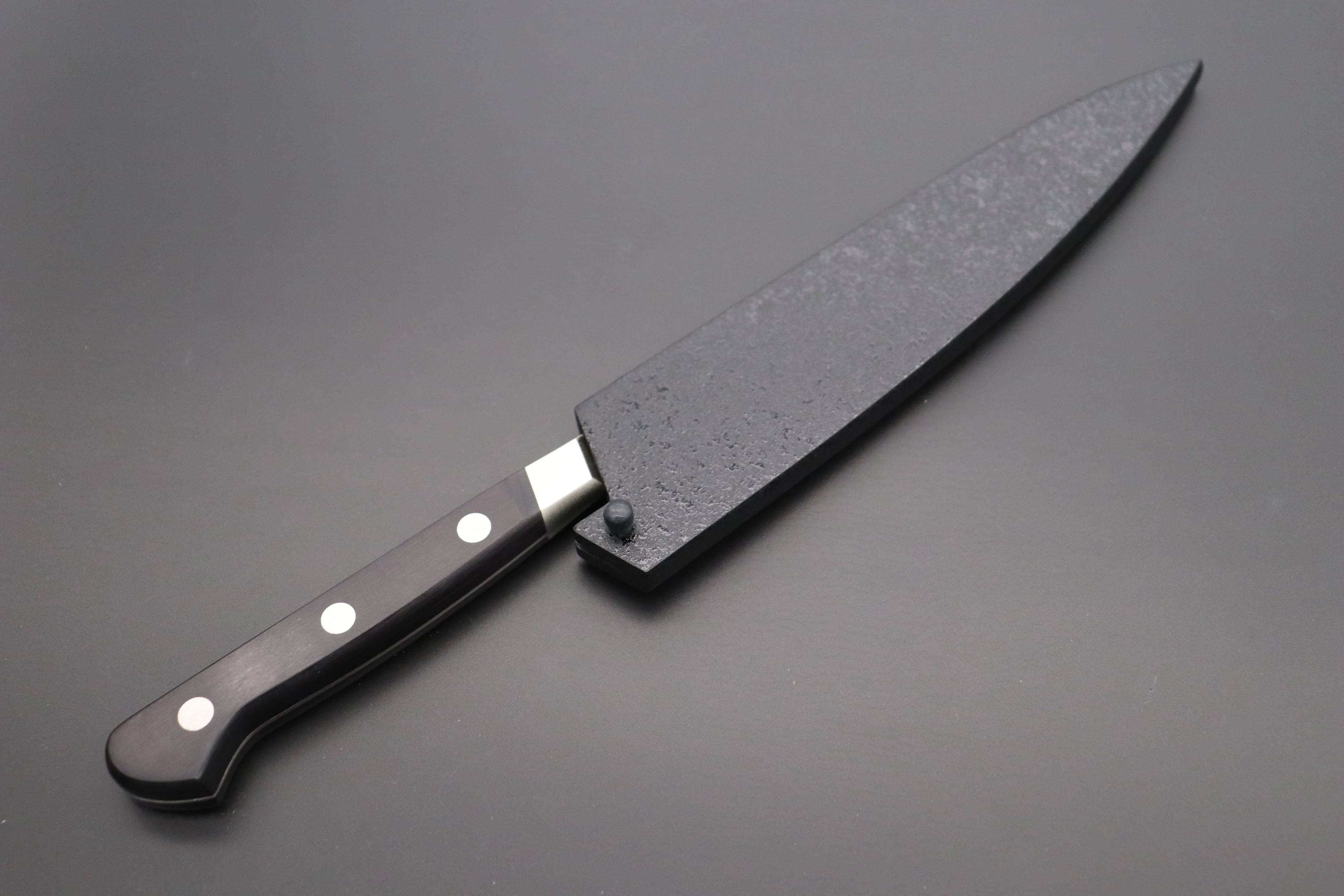 Black Lacquered Wooden Saya for Misono UX10 No.733 Petty 150mm (UX10 Dimples No.773 Petty150mm) - Image 2