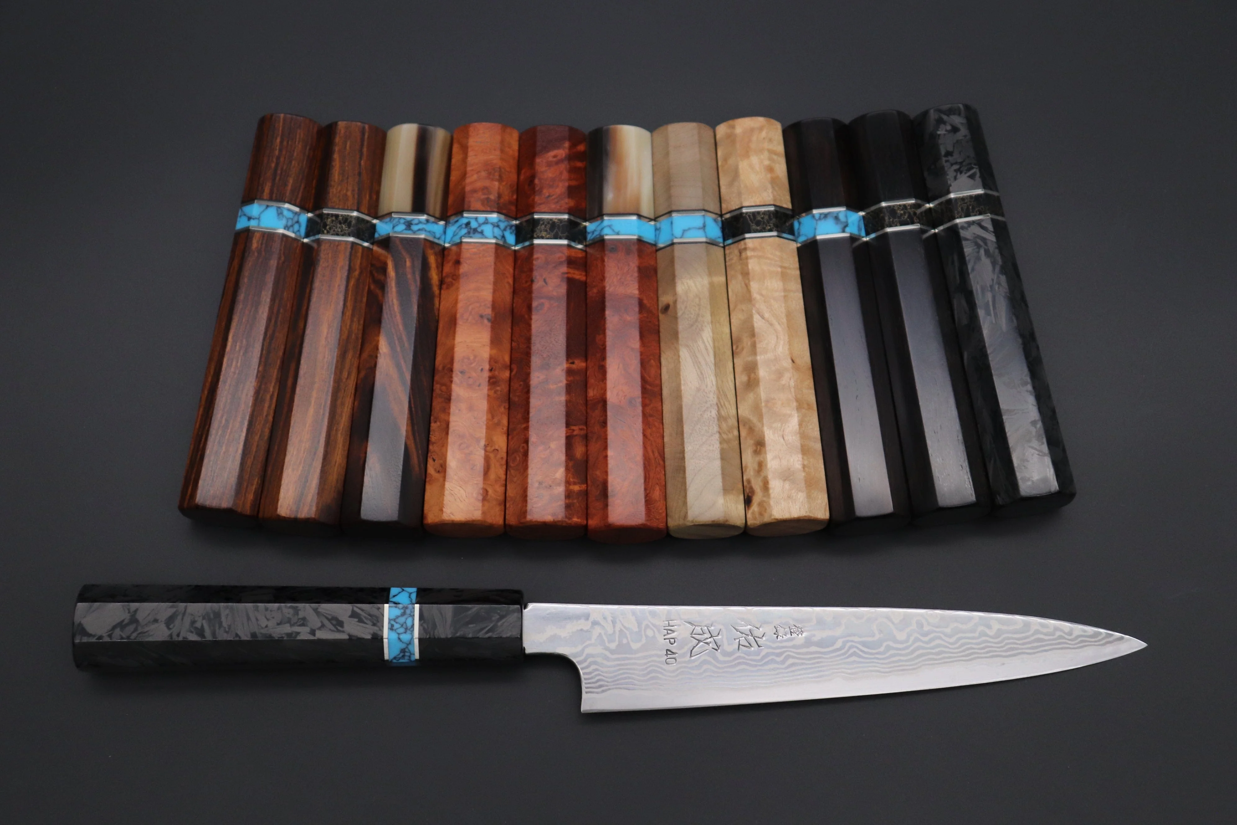 “Build Your Dream Knife” Sukenari HAP-40 Nickel Damascus SNBO-1 Wa Petty 165mm (6.4 Inch)