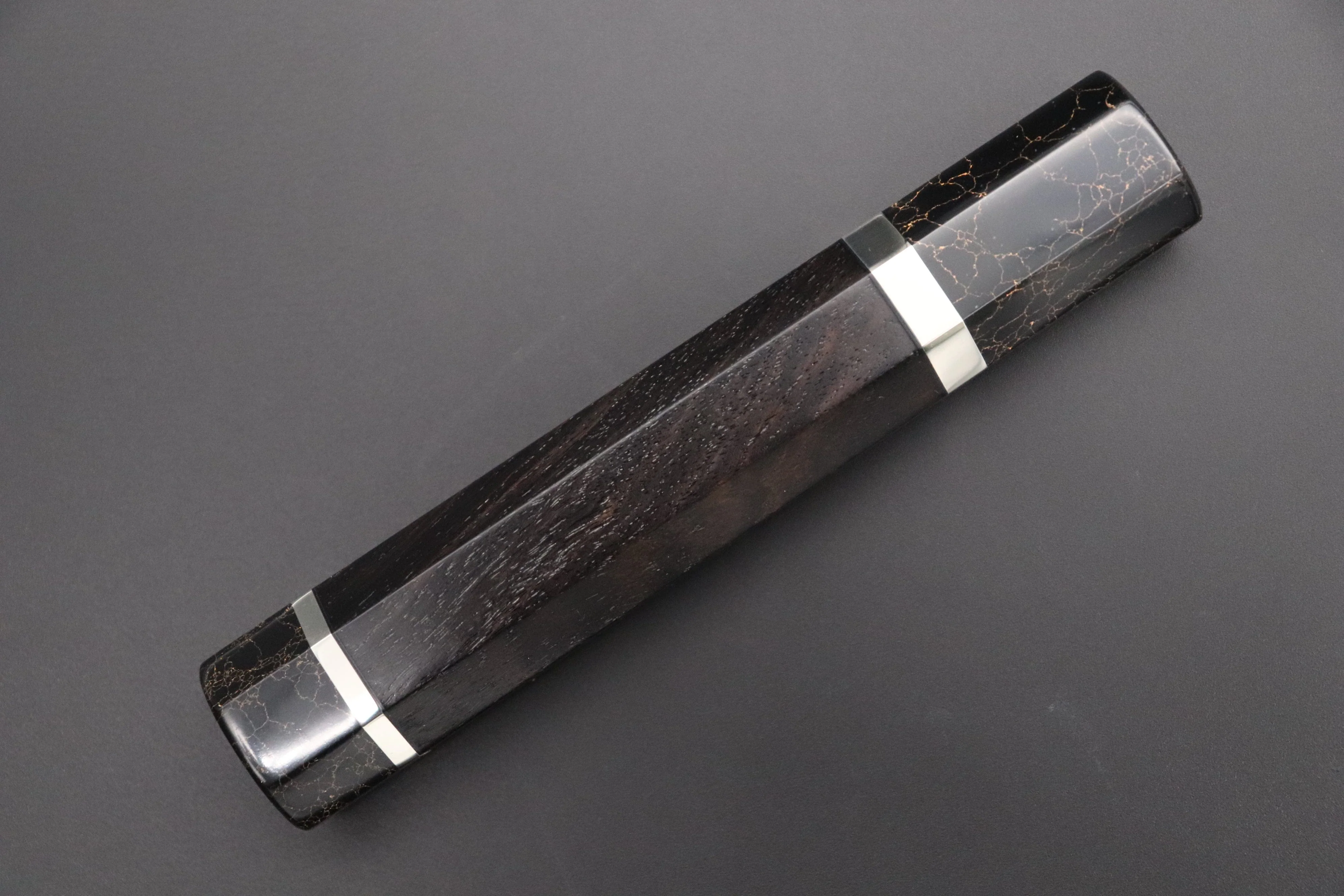 “Build Your Dream Knife” Takeshi Saji VG-10 Custom Black Nickel Damascus TSBO-10 Bunka 165mm (6.4 Inch) - Image 11
