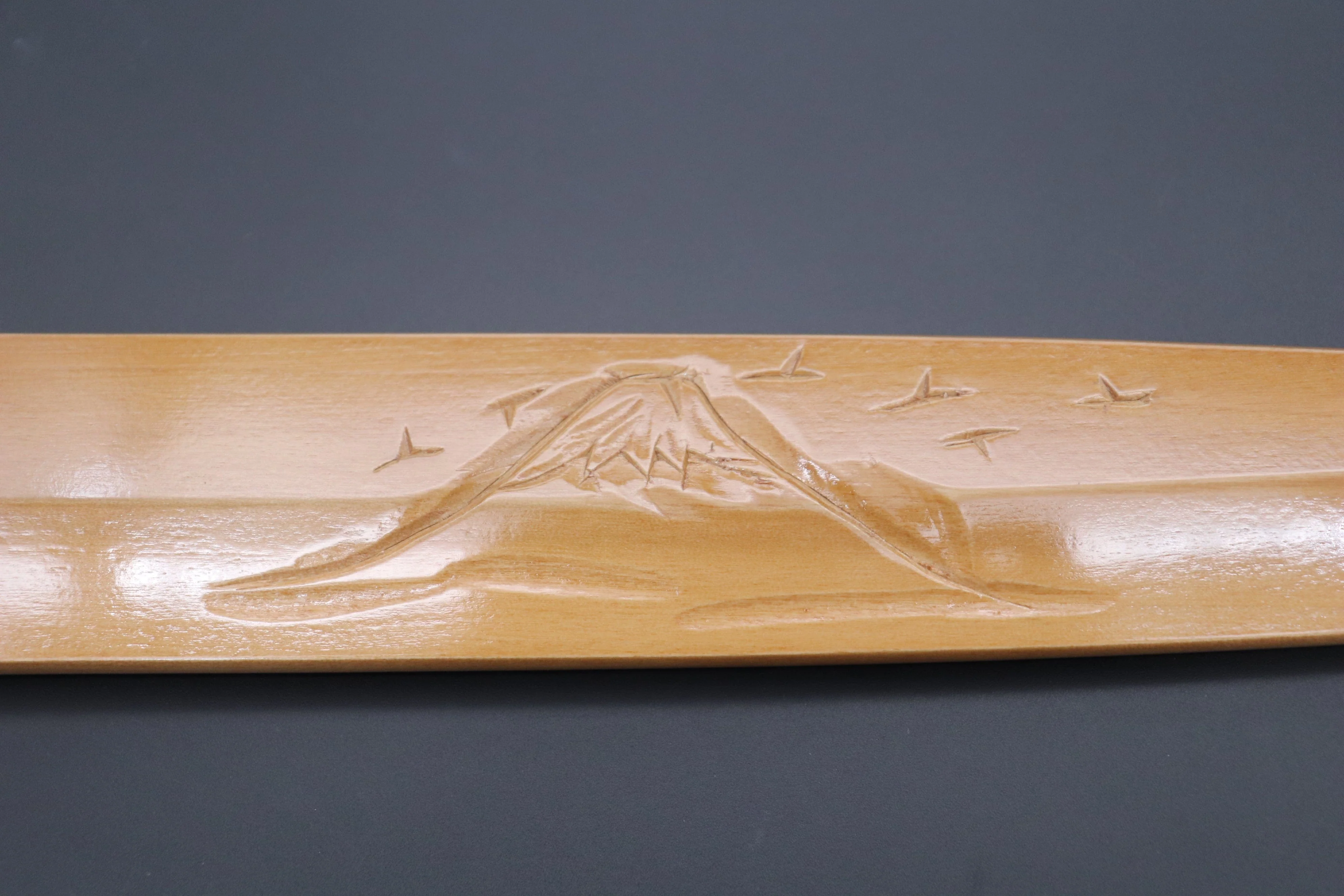 Custom Handmade Carved Wooden Saya for Yanagiba 270mm (Mt.Fuji, WS-Y270-10) - Image 2