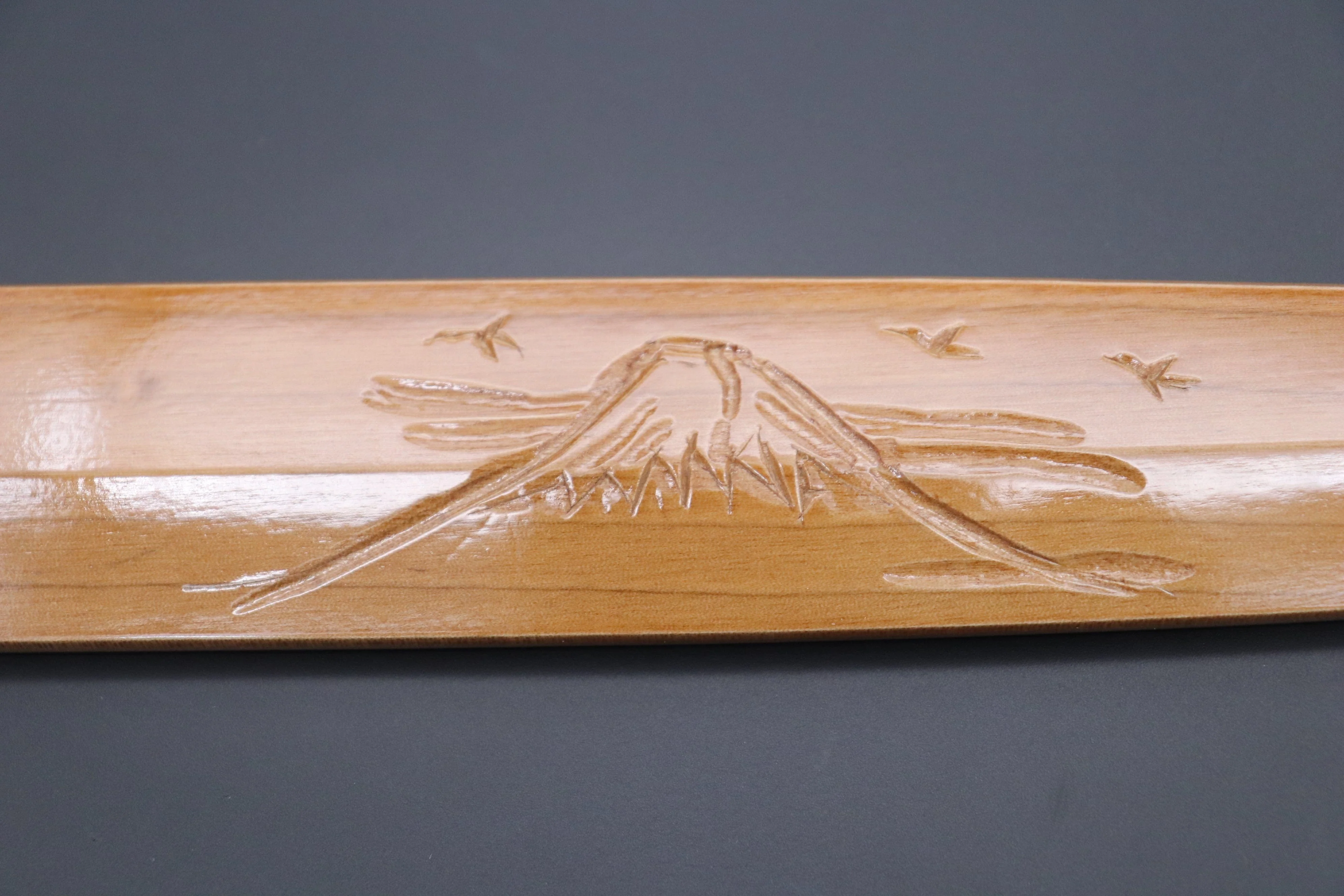 Custom Handmade Carved Wooden Saya for Yanagiba 270mm (Mt.Fuji, WS-Y270-8) - Image 2