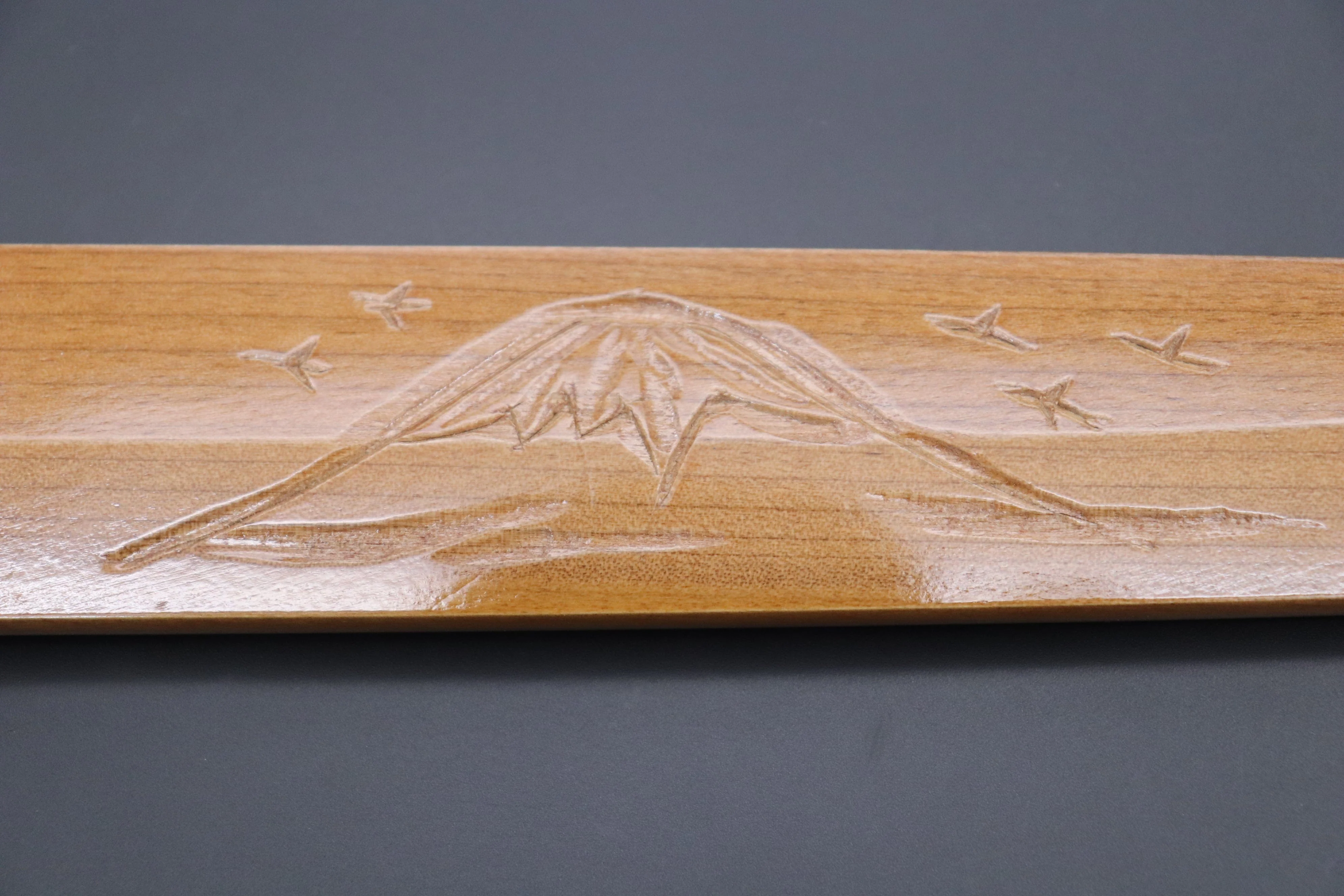 Custom Handmade Carved Wooden Saya for Yanagiba 300mm (Mt.Fuji, WS-Y300-10) - Image 2