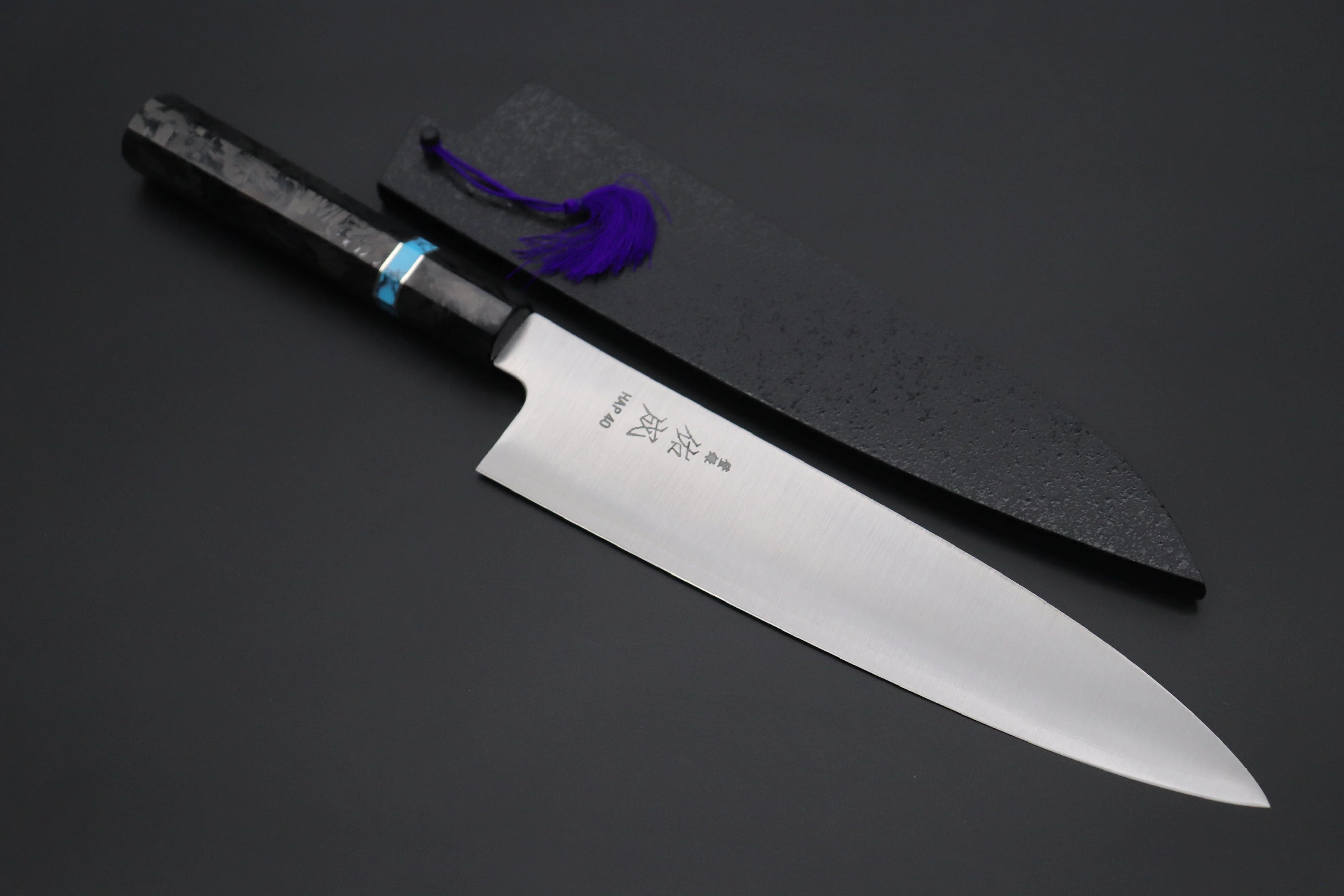 Custom Limited Edition, Sukenari HAP-40 Clad Wa Gyuto 240mm (9.4 inch, SCL-476)
