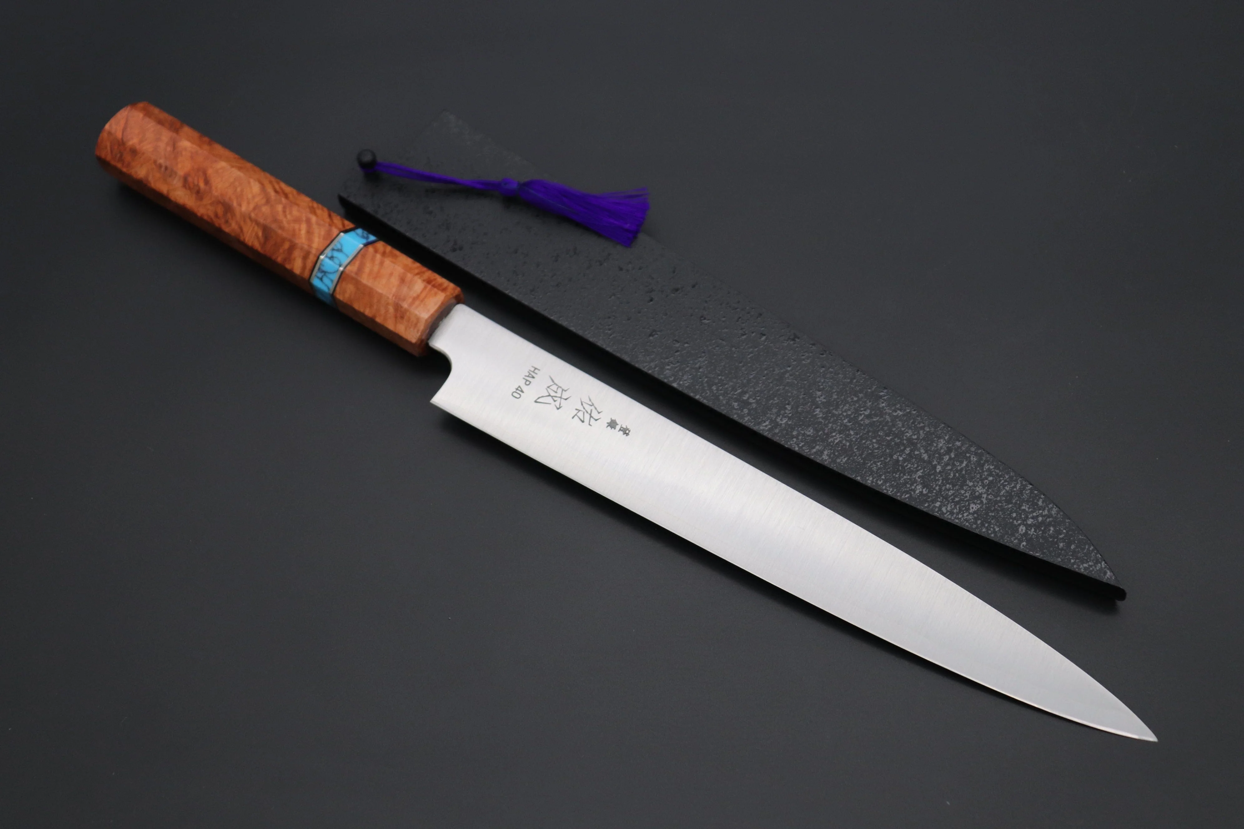 Custom Limited Edition, Sukenari HAP-40 Clad Wa Sujihiki 240mm (9.4 inch, SCL-496)