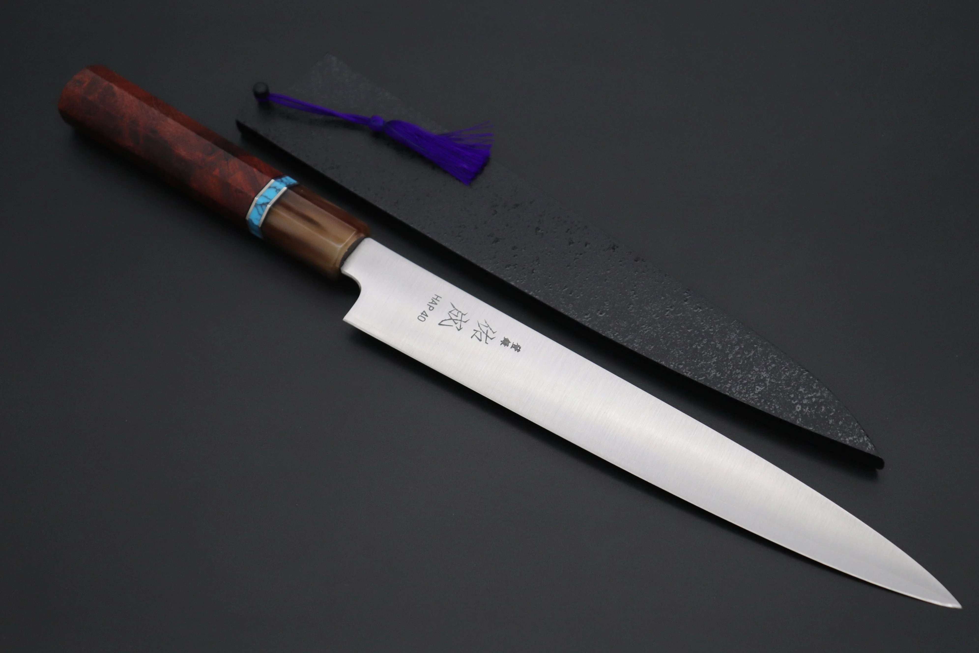 Custom Limited Edition, Sukenari HAP-40 Clad Wa Sujihiki 240mm (9.4 inch, SCL-500)