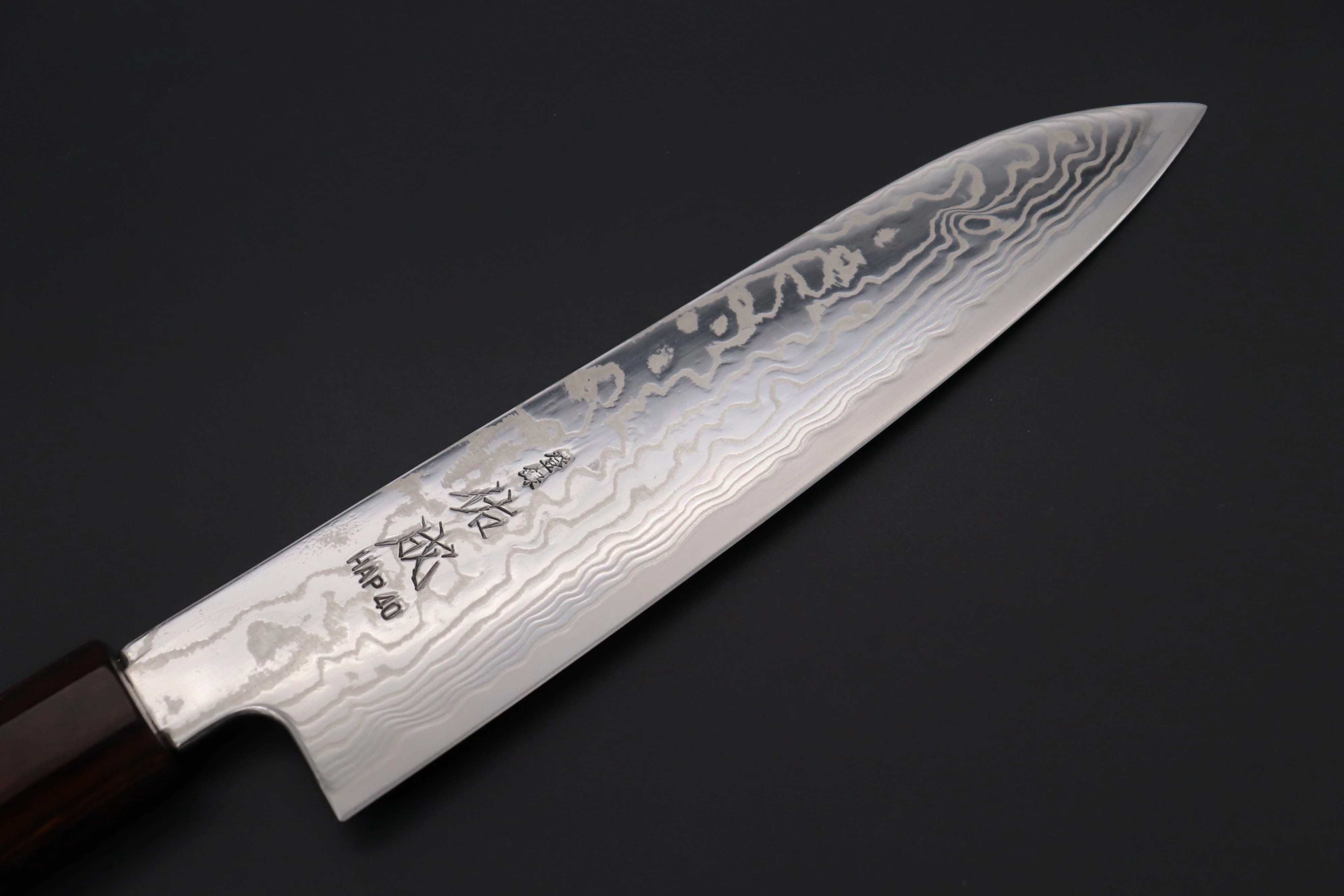Custom Limited Edition, Sukenari HAP-40 Nickel Damascus Wa Santoku 190mm (7.4 inch, SCL-508) - Image 2