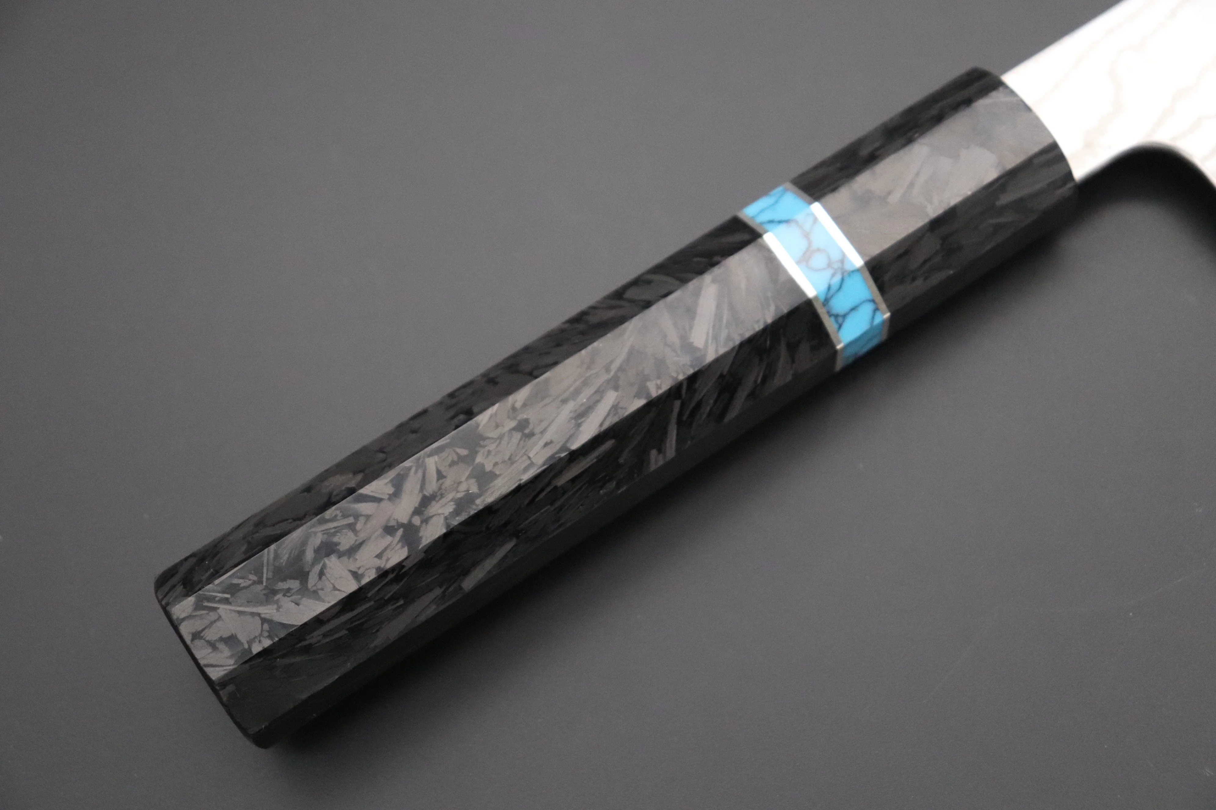 Custom Limited Edition, Sukenari HAP-40 Nickel Damascus Wa Santoku 190mm (7.4 inch, SCL-577) - Image 3