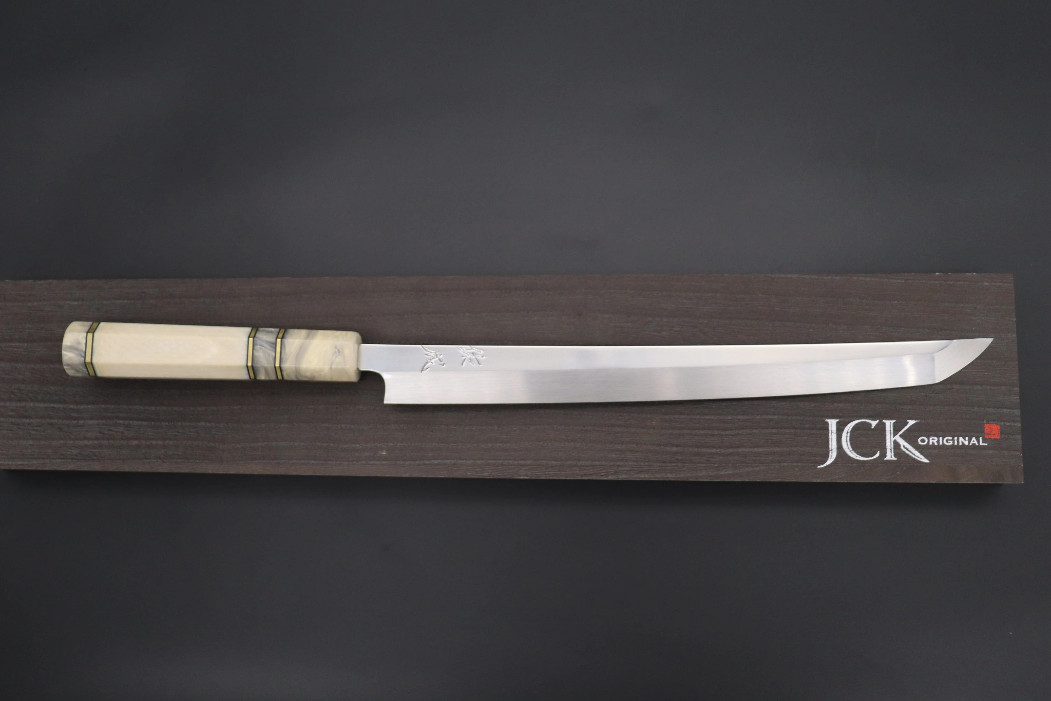 Custom Limited Edition, Sukenari Honyaki SG-II Series HSG-12 Sakimaru Takohiki 300mm (11.8 Inch, Single Bevel Edge) - Image 8