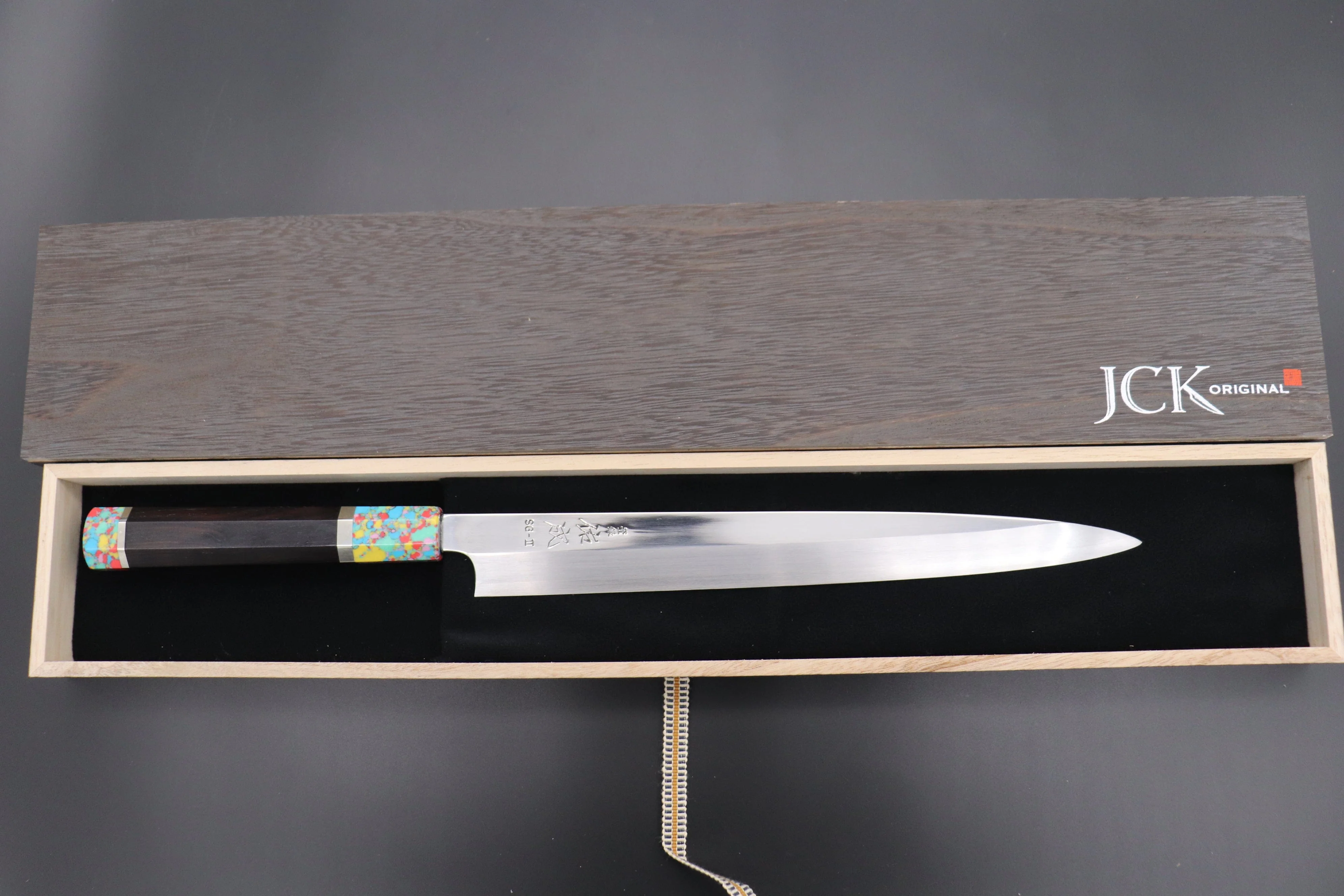 Custom Limited Edition, Sukenari Special Steel Series SG-II Hon Kasumi Yanagiba 270mm (10.6 inch, Single Bevel Edge, SCL-444) - Image 9