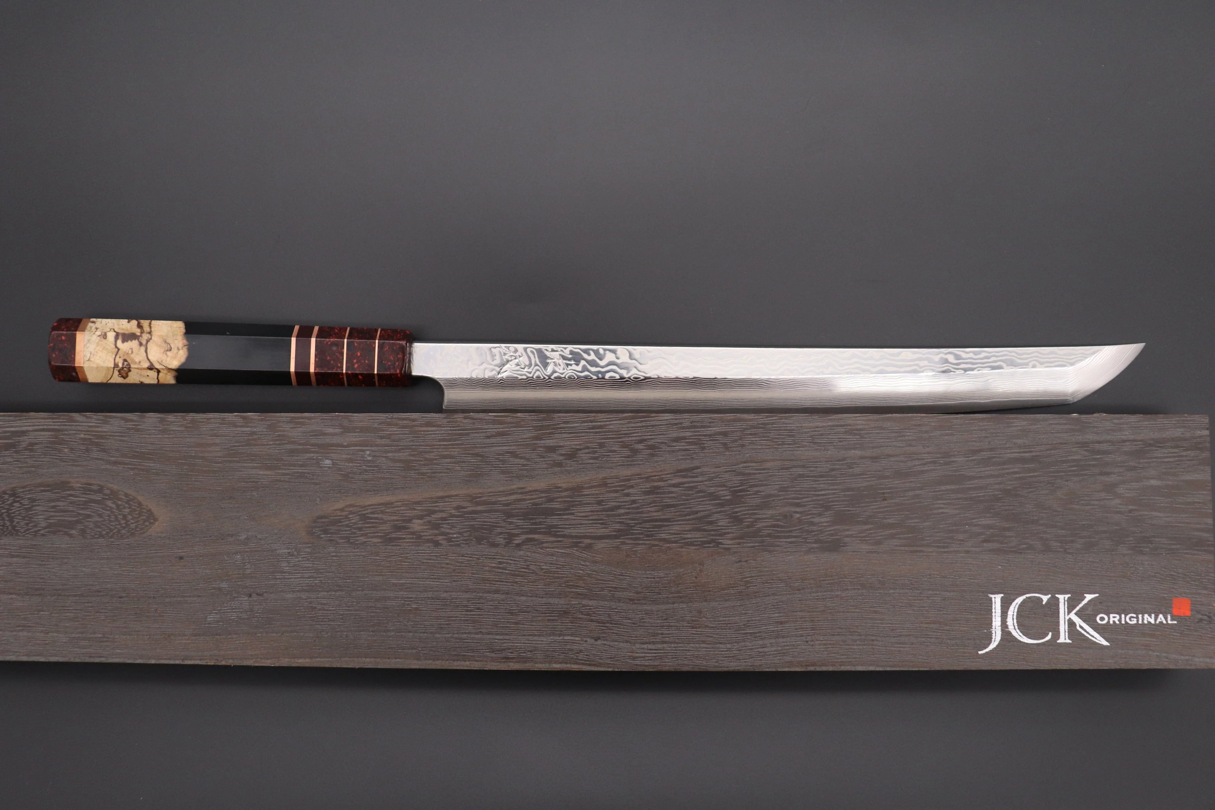 Custom Limited Edition, Sukenari SRS-13 Nickel Damascus Sakimaru Takohiki 300mm (11.8 inch, SCL-458) - Image 8
