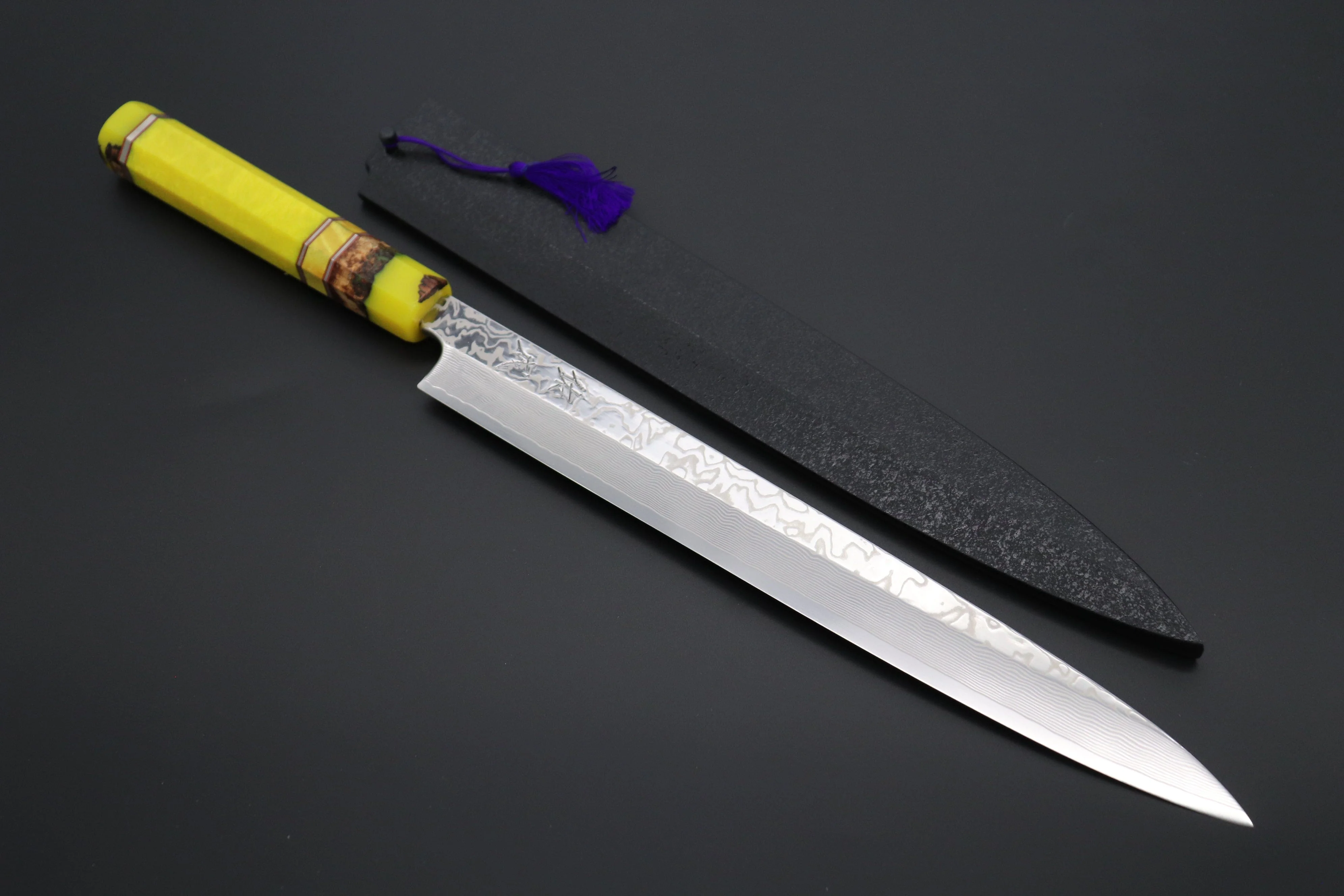 Custom Limited Edition, Sukenari SRS-13 Nickel Damascus Yanagiba 300mm (11.8 inch, SCL-455)