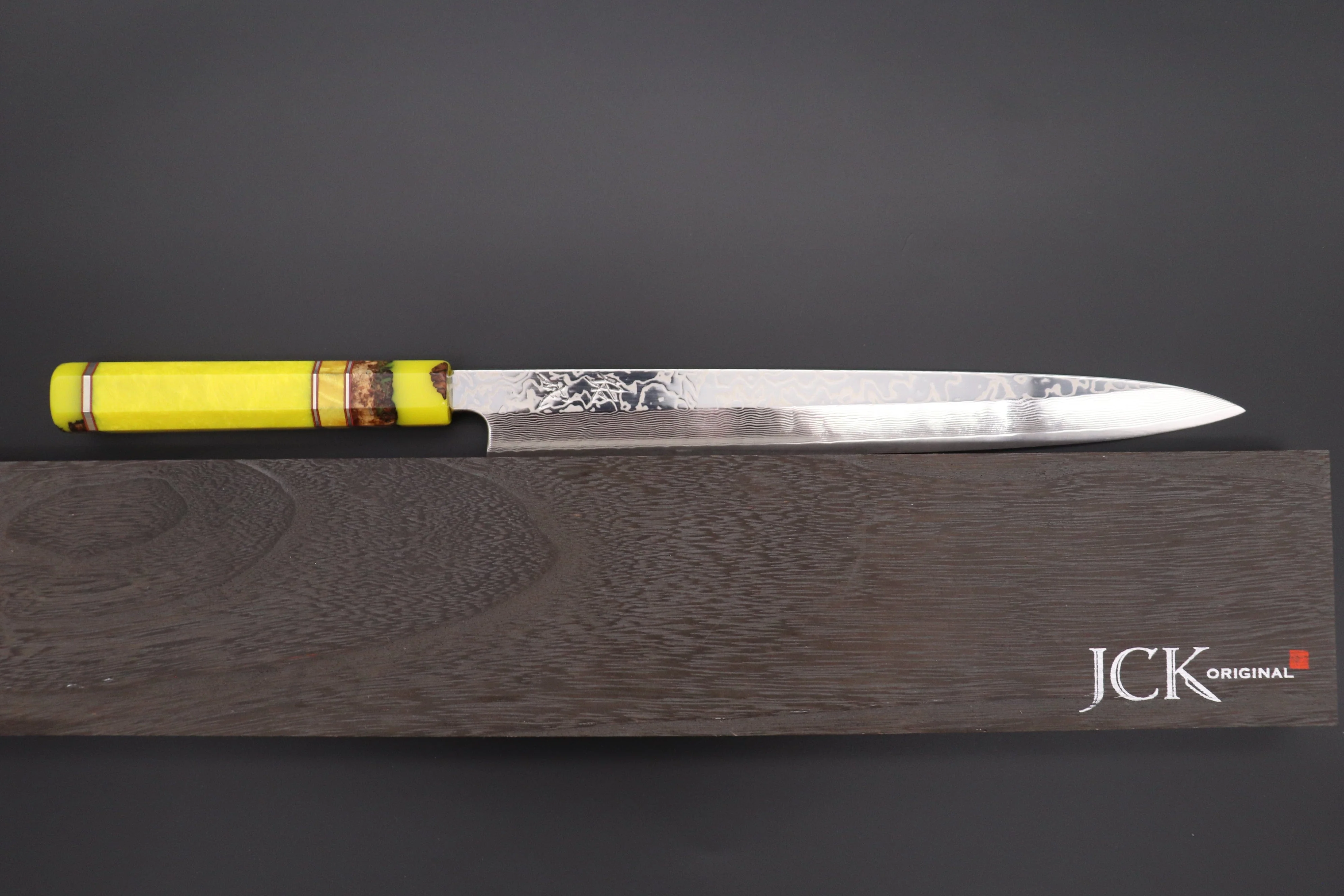 Custom Limited Edition, Sukenari SRS-13 Nickel Damascus Yanagiba 300mm (11.8 inch, SCL-455) - Image 8