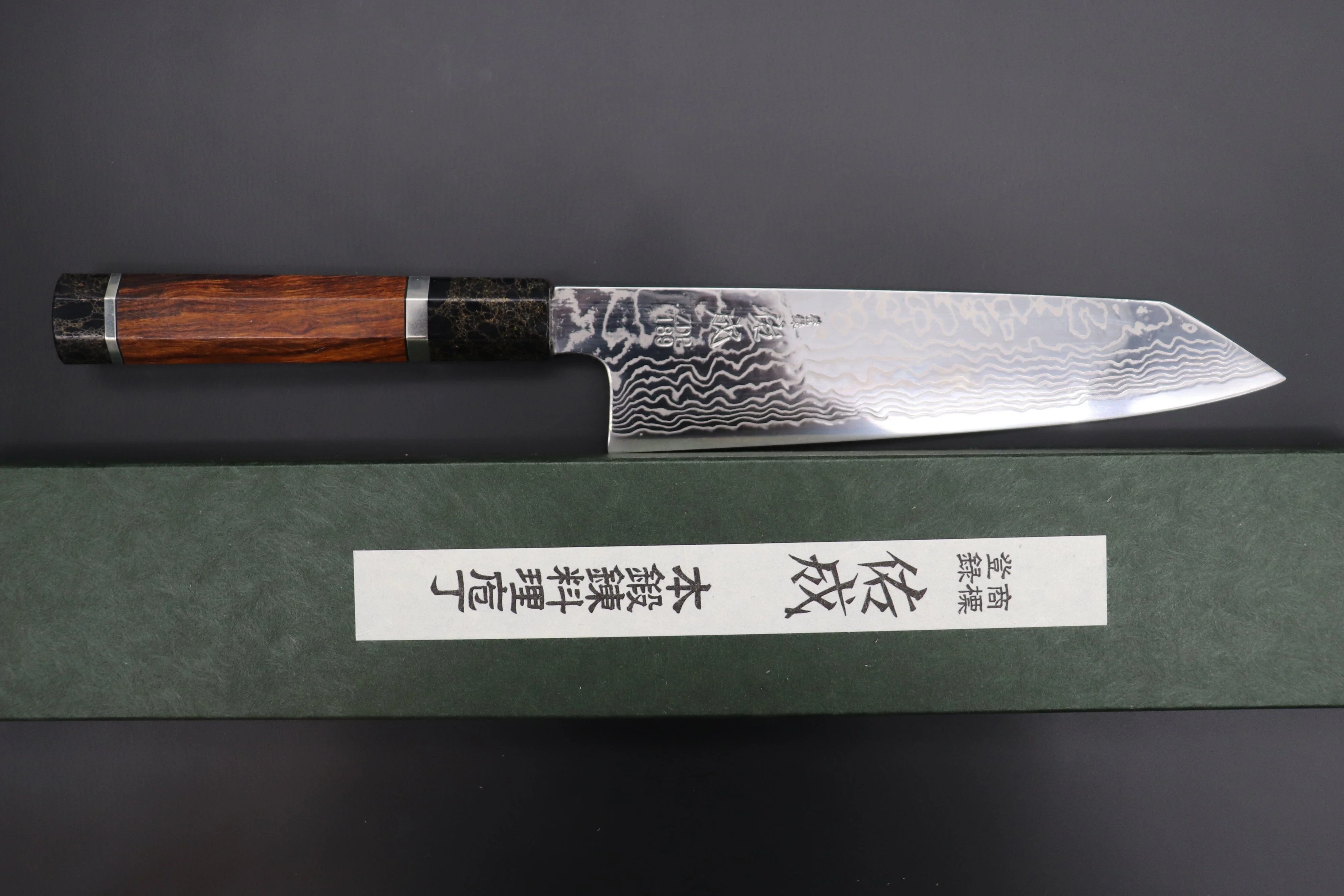 Custom Limited Edition, Sukenari ZDP-189 Nickel Damascus Kiritsuke 210mm (8.2 inch, SCL-413) - Image 8