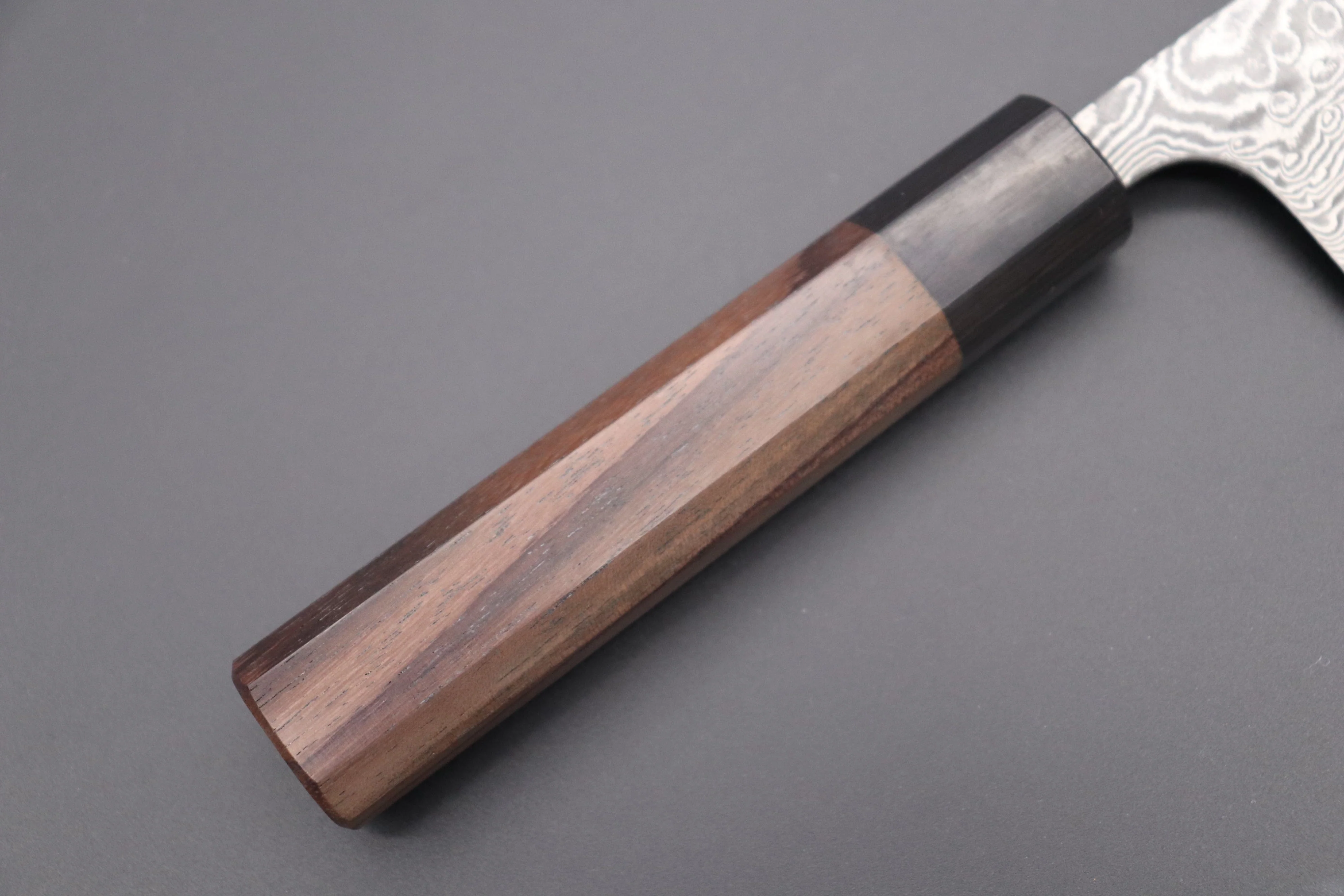 Fu-Rin-Ka-Zan R-2 Damascus Wa Series Wa Gyuto (180mm to 240mm, 3 sizes, Octagon Shaped Red-Sandalwood Handle) - Image 3