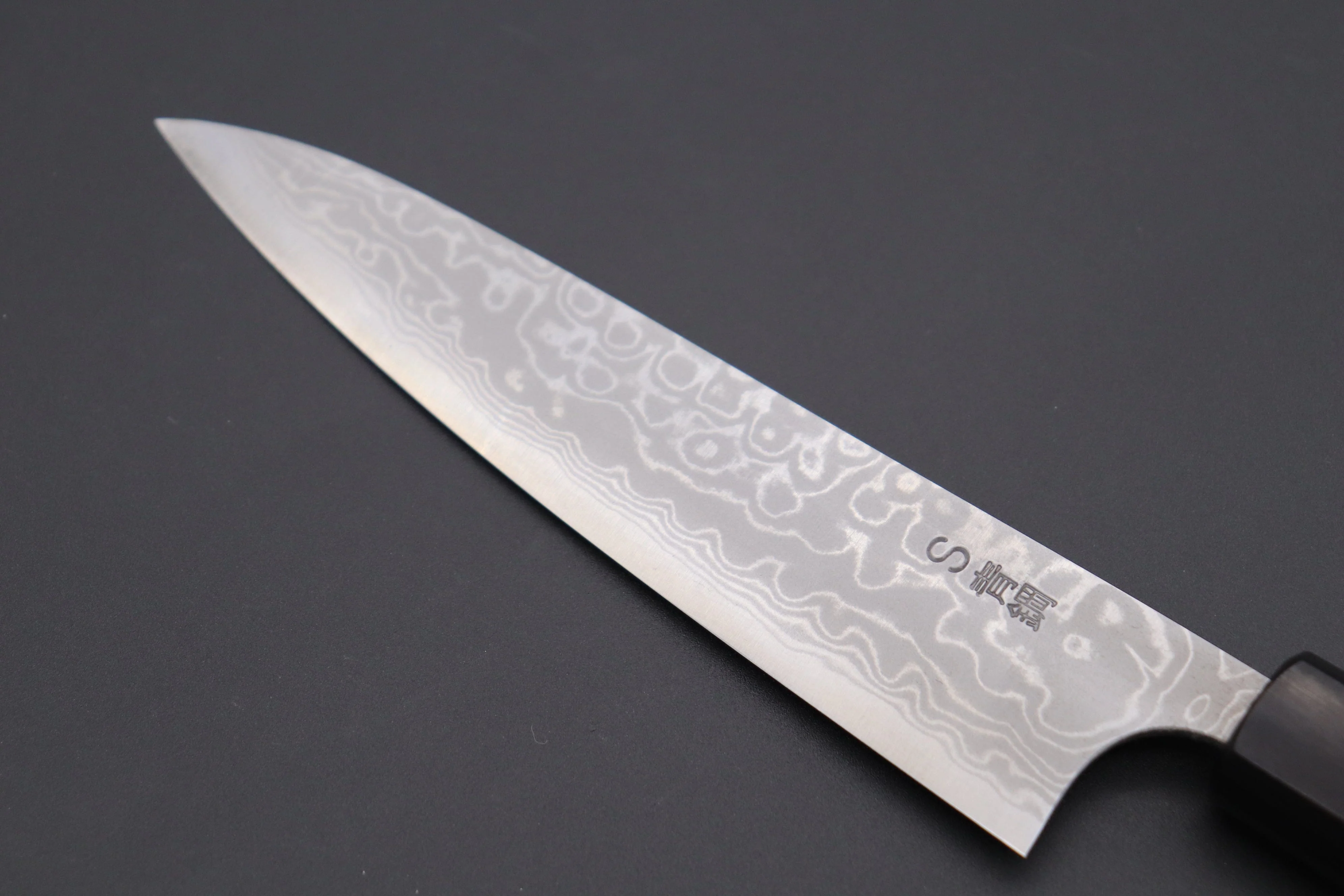 Fu-Rin-Ka-Zan Aogami Super Custom Damascus Series Wa Petty (120mm and 150mm, 2 sizes, Octagonal Red-Sandalwood Handle) - Image 6