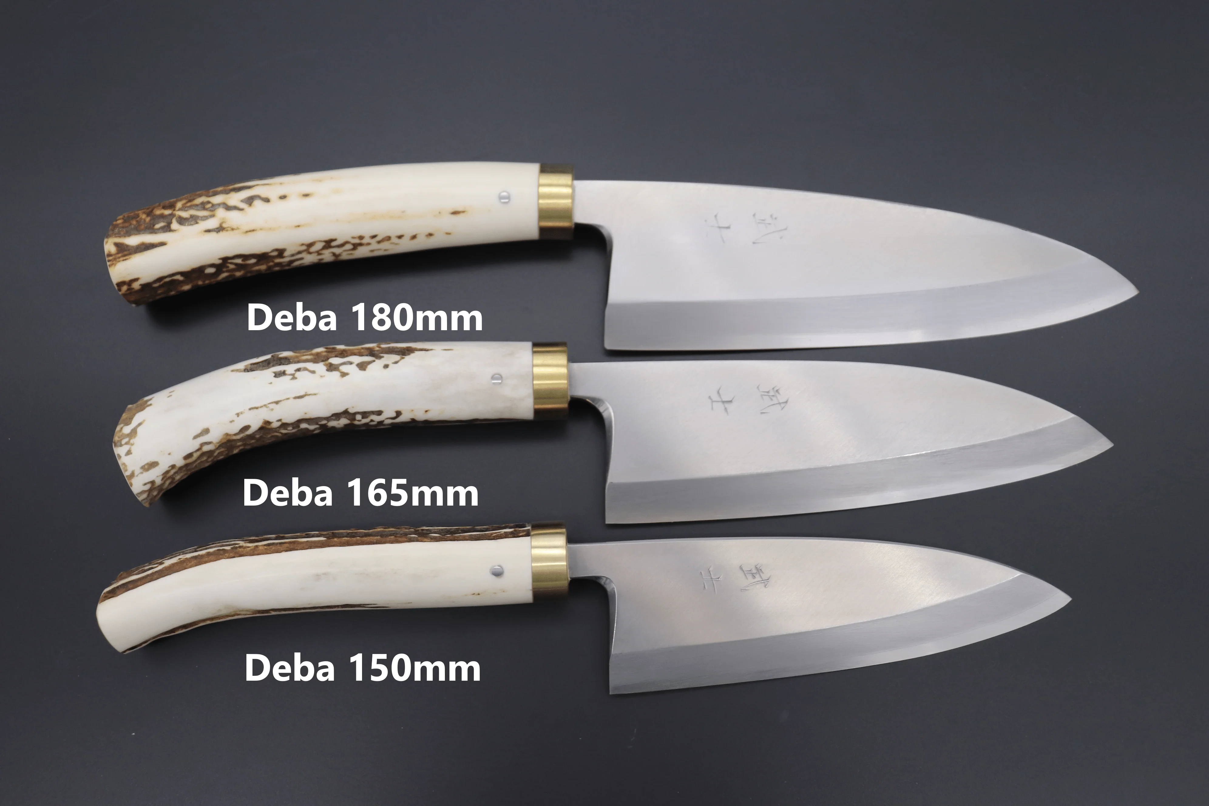 Takeshi Saji Gingami No.3 Wa Bocho Series Deba (150mm to 180mm, 3 Sizes, Stag Handle) - Image 10