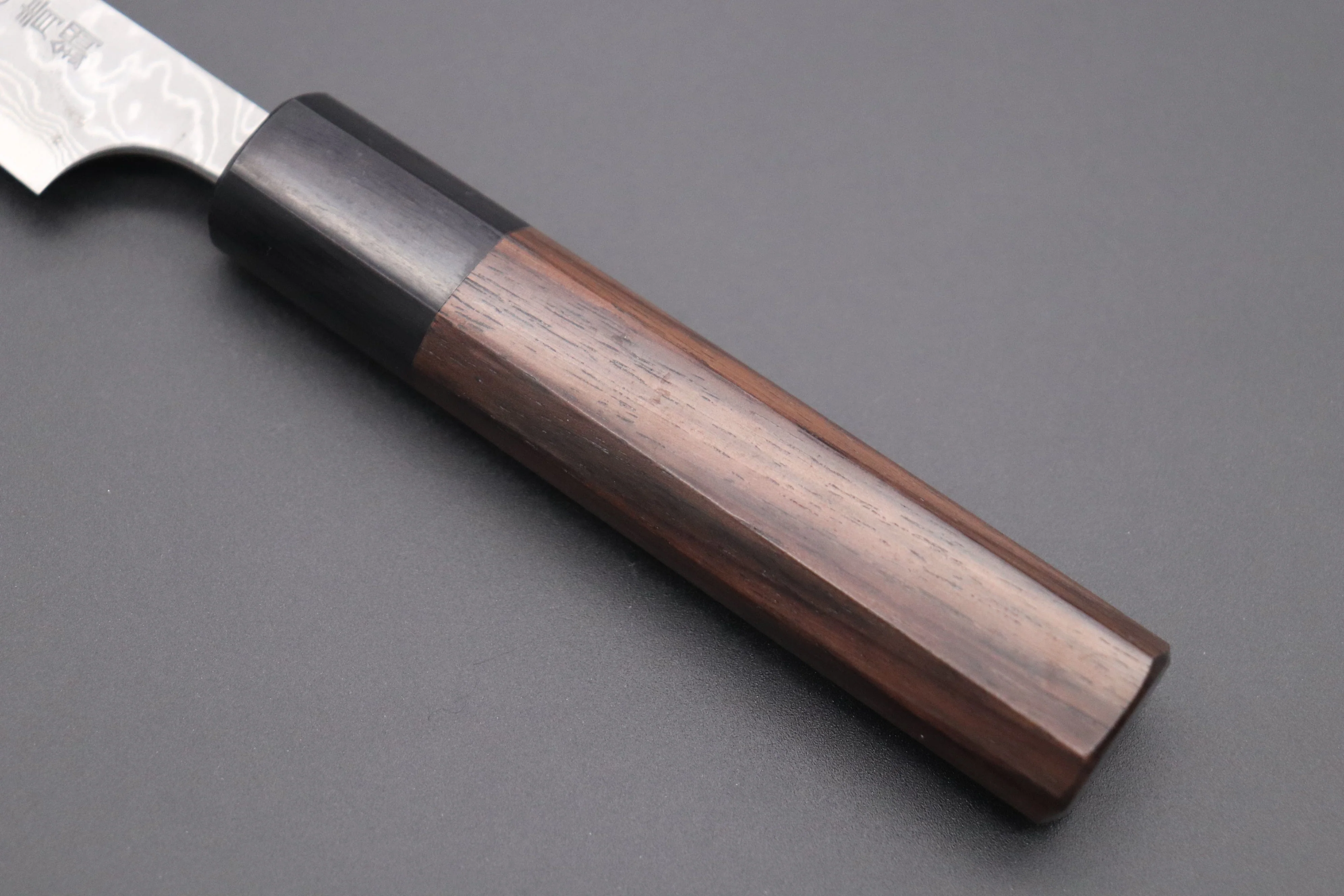 Fu-Rin-Ka-Zan Aogami Super Custom Damascus Series FASD-1P Wa Paring 80mm (3.1 inch, Octagonal Red-Sandalwood Handle) - Image 7