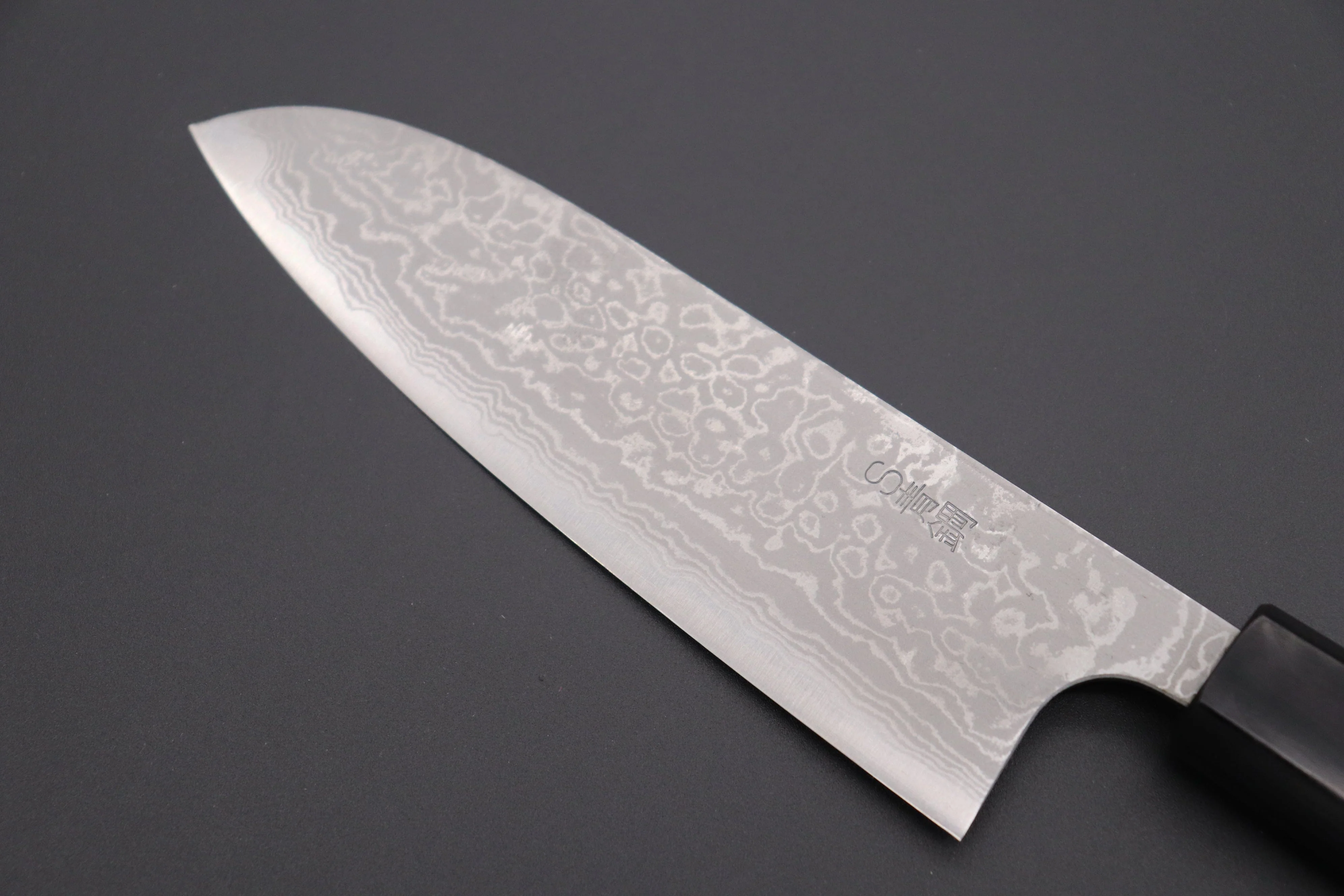 Fu-Rin-Ka-Zan Aogami Super Custom Damascus Series FASD-3W Wa Santoku 165mm (6.4 inch, Octagonal Walnut Wood Handle) - Image 6