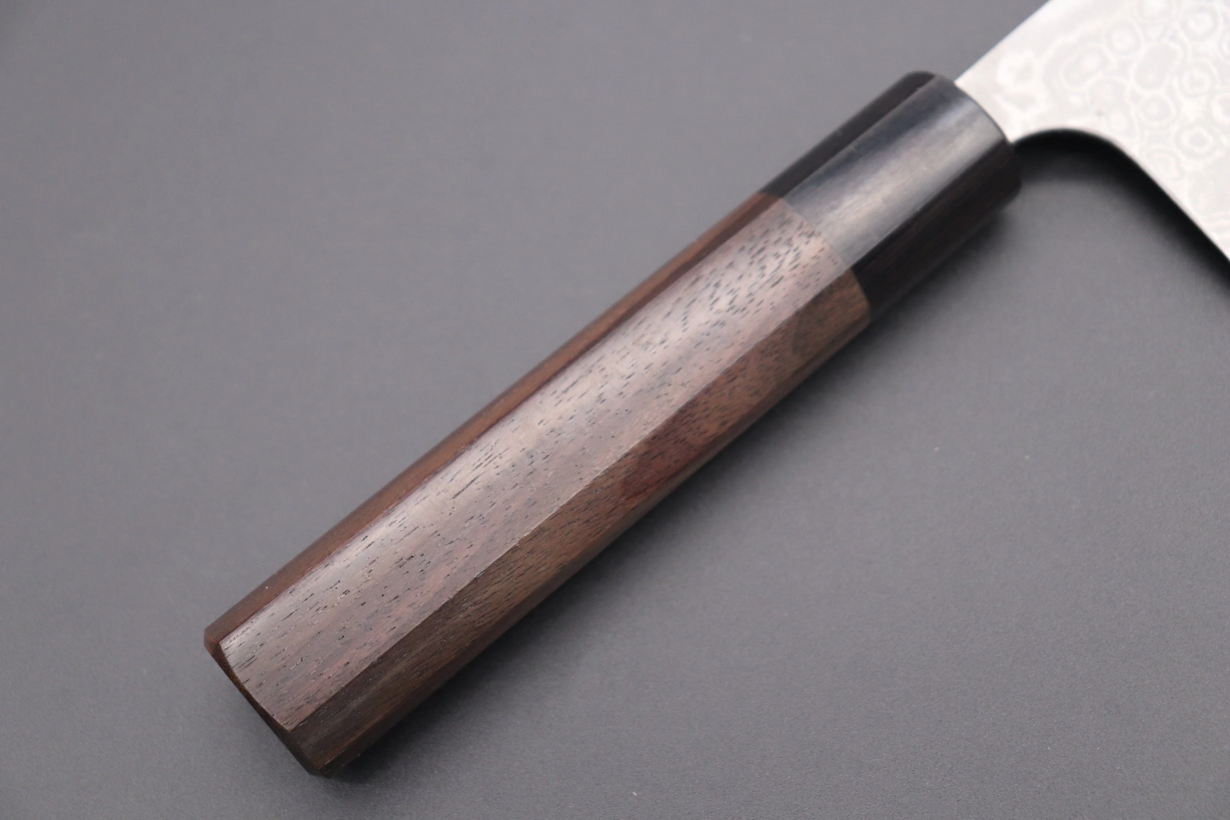 Fu-Rin-Ka-Zan Aogami Super Custom Damascus Series FASD-4 Nakiri 165mm (6.4 inch, Octagonal Red-Sandalwood Handle) - Image 3