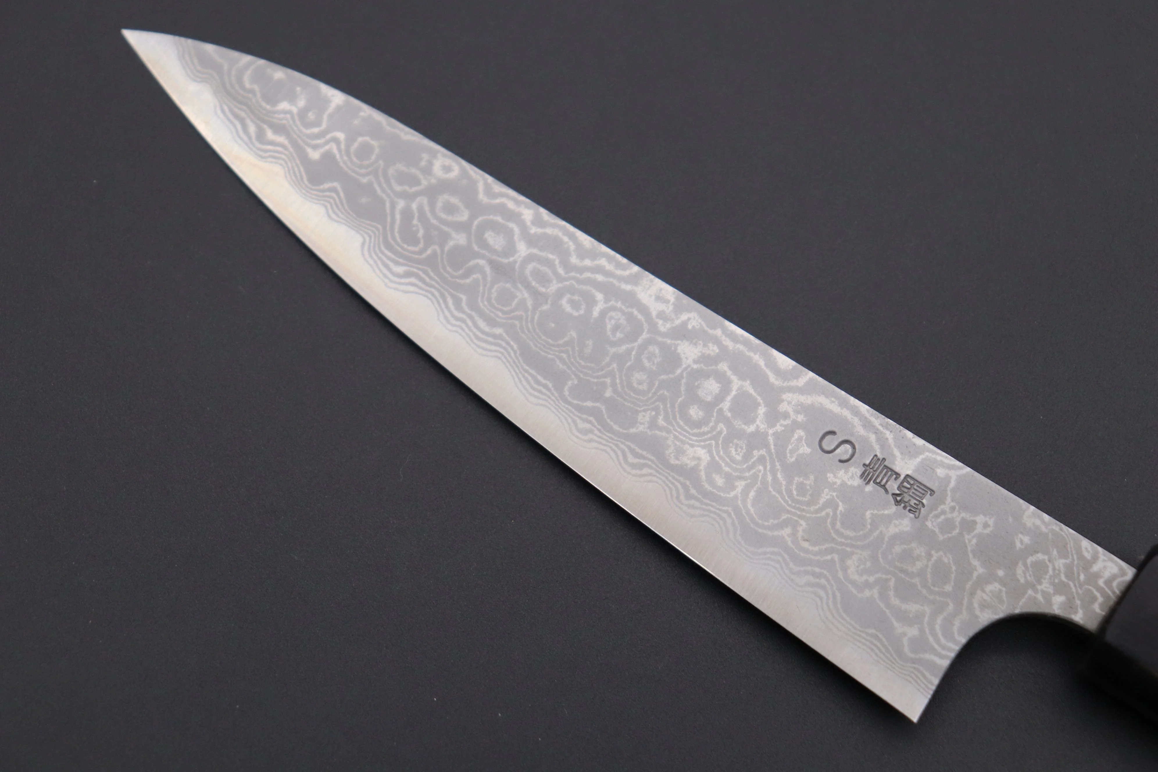 Fu-Rin-Ka-Zan Aogami Super Custom Damascus Series Wa Petty (120mm and 150mm, Octagonal Walnut Wood Handle, 2 sizes) - Image 6