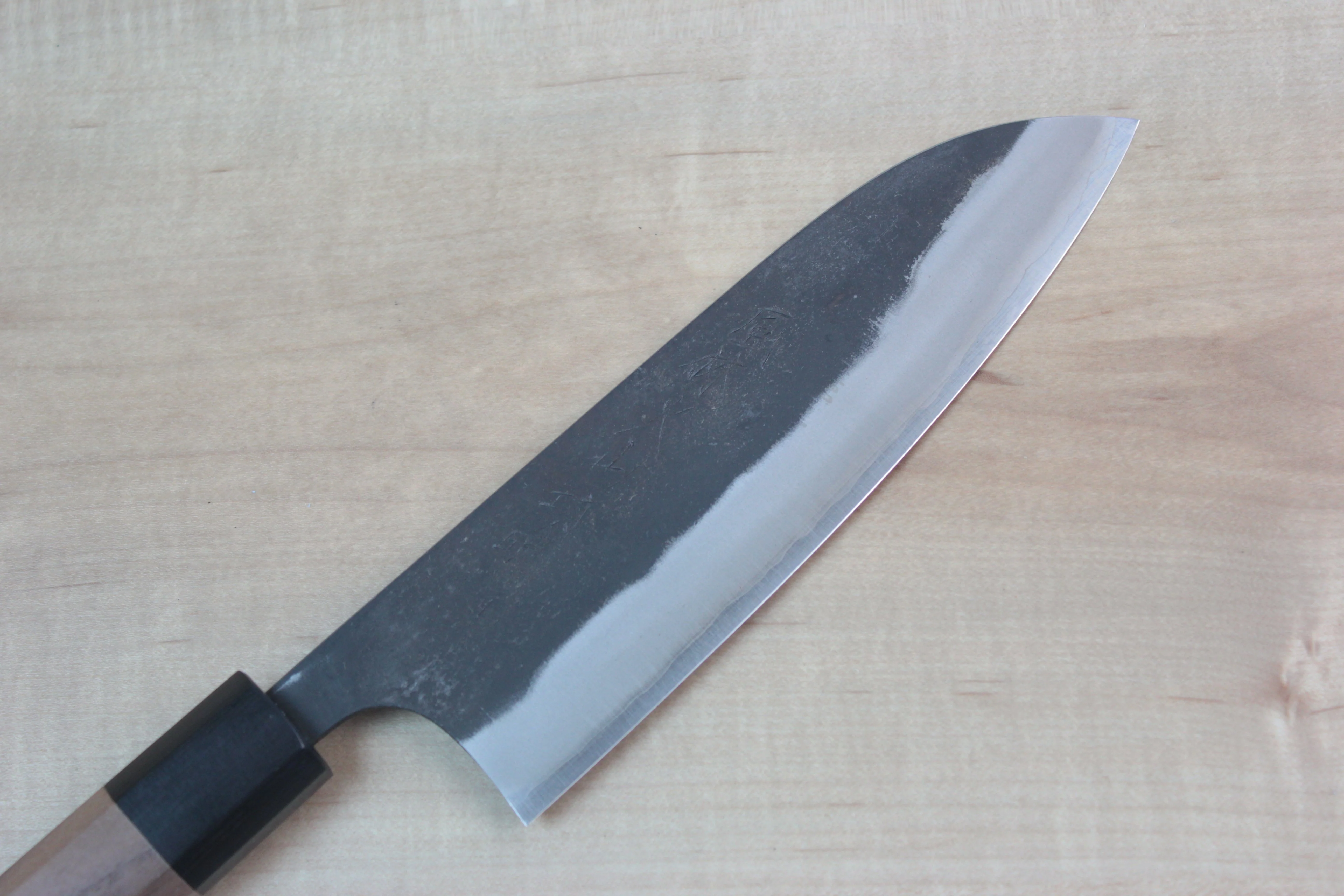 Fu-Rin-Ka-Zan Aogami Super Kurouchi Series FAB-4W Wa Santoku 170mm (6.6 inch, Octagon Shaped Walnut-Wood Handle) - Image 2