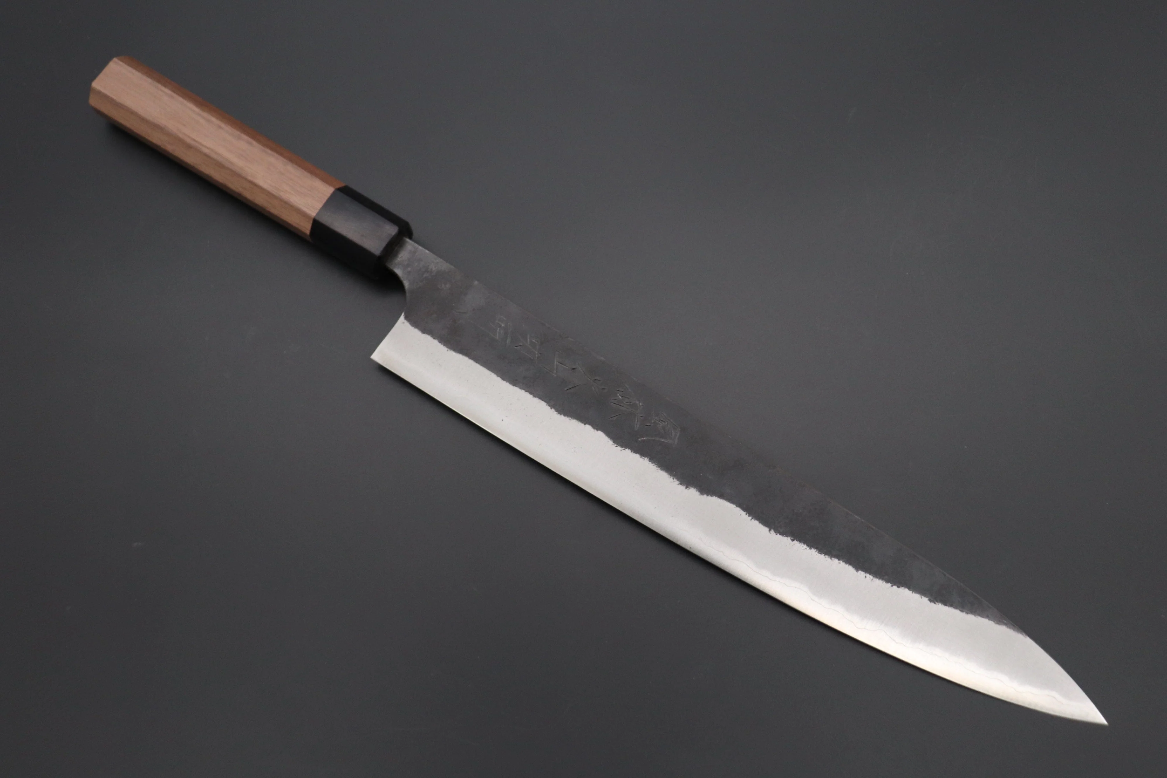 Fu-Rin-Ka-Zan Aogami Super Kurouchi Series Wa Sujihiki (240mm & 270mm, 2 Sizes, Octagon Shaped Walnut-Wood Handle)