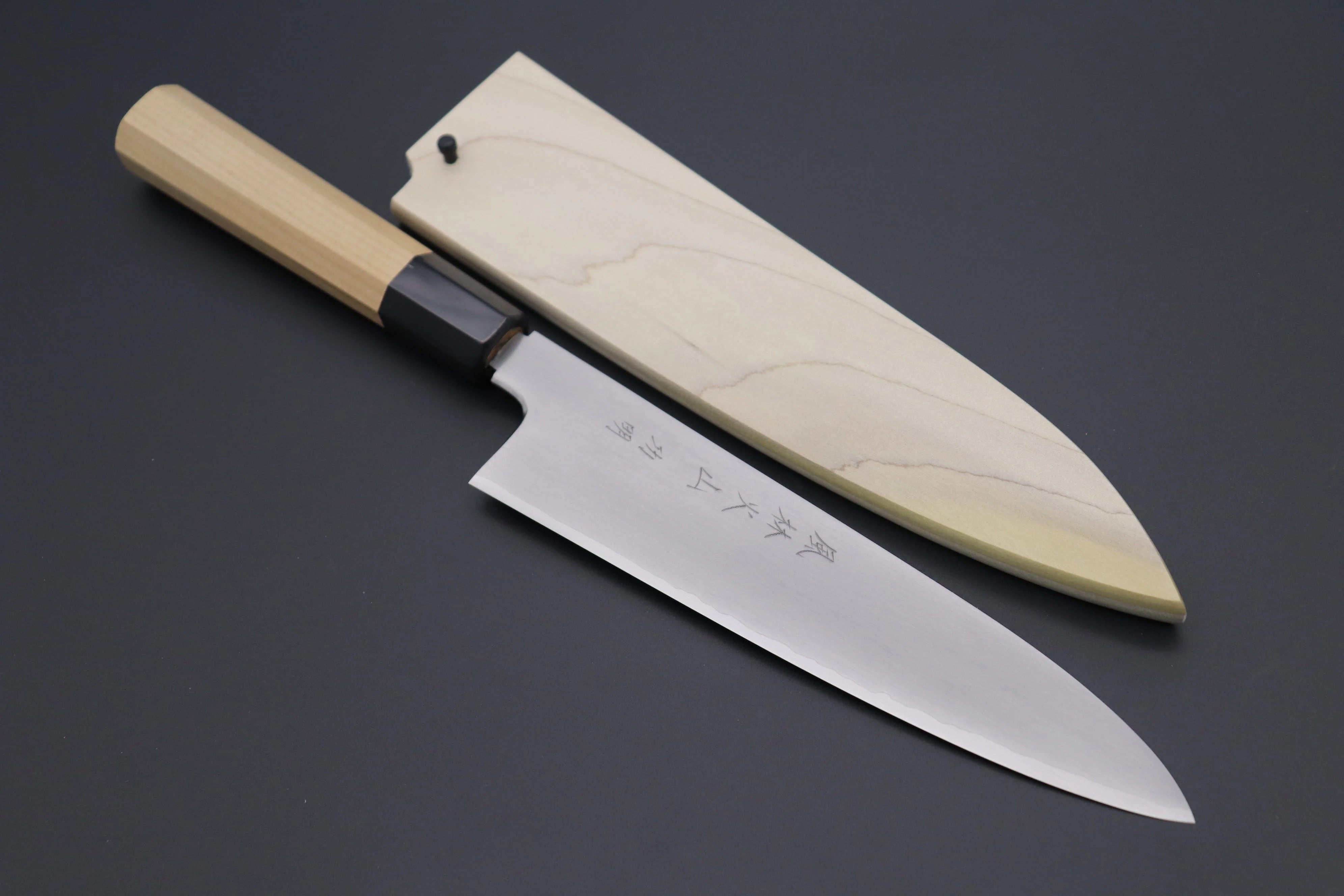 Fu-Rin-Ka-Zan Hon Kasumi Gingami No.3 Wa Gyuto (210mm and 240mm, 2 Sizes, Double Bevel Edge)