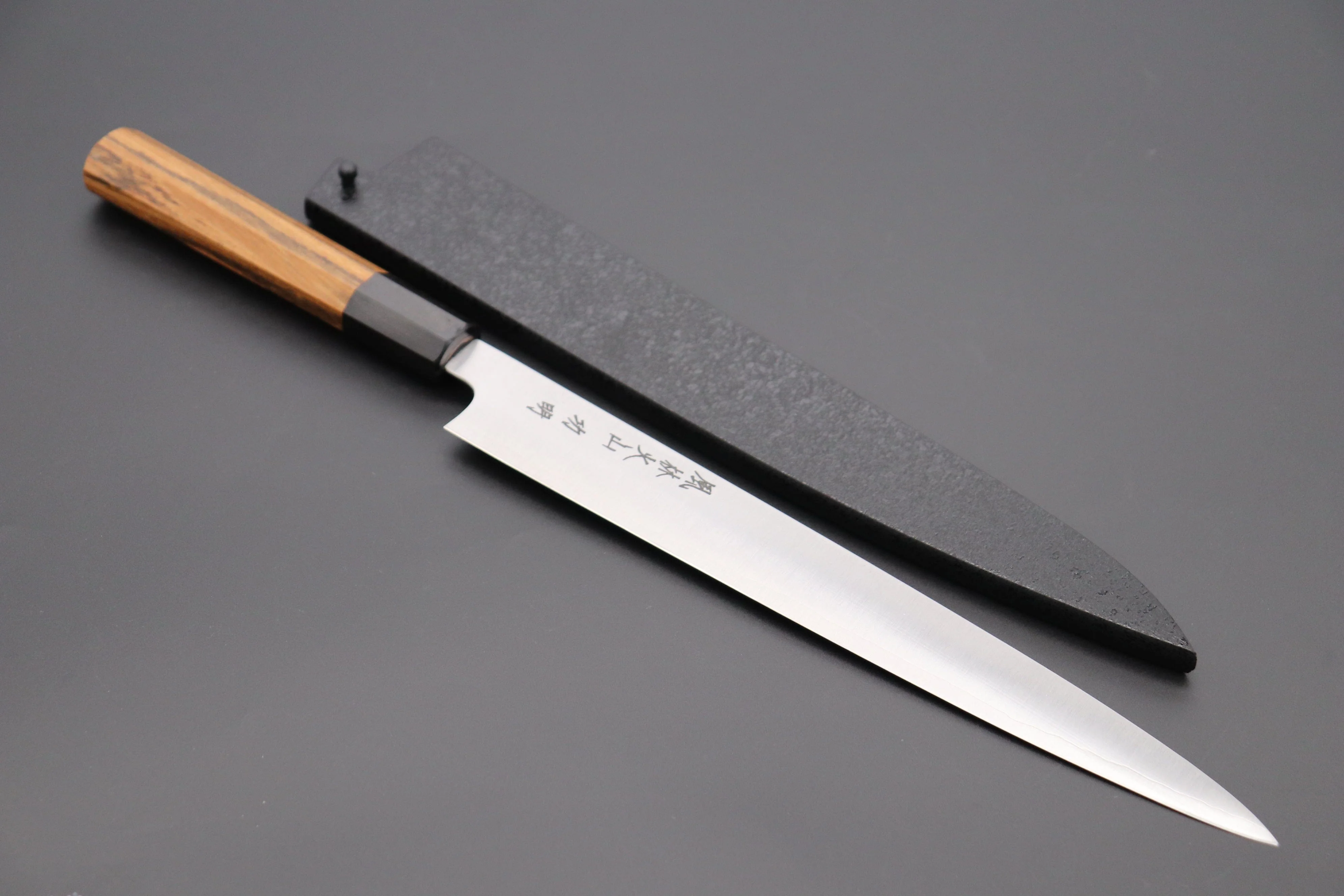 Fu-Rin-Ka-Zan HAP-40 Series Wa Sujihiki (240mm and 270mm, 2 sizes, Octagonal Bocote Wood Handle) - Image 8