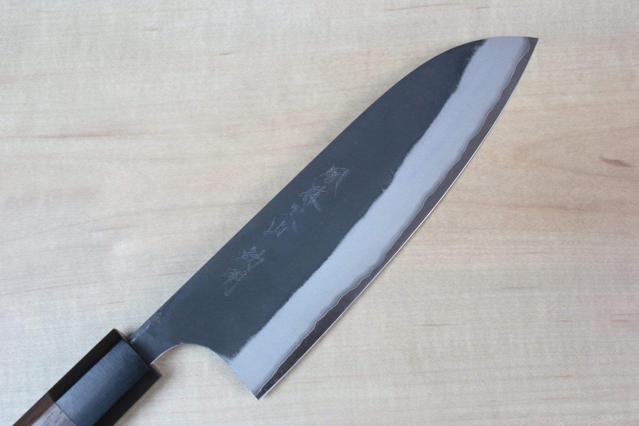 Fu-Rin-Ka-Zan Aogami Super Kurouchi Series FAB-4 Wa Santoku 170mm (6.6 inch, Octagon Shaped Red-Sandal Wood Handle) - Image 2