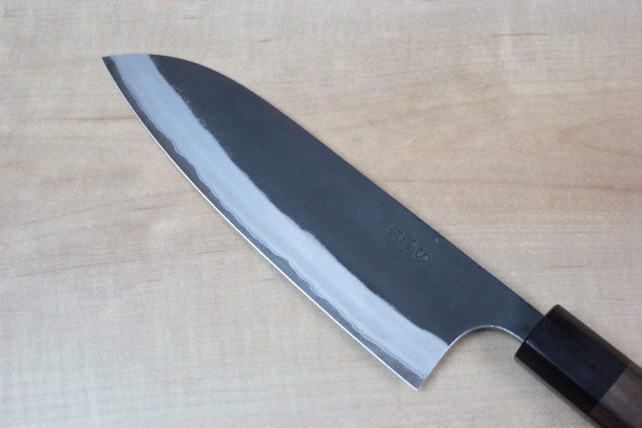 Fu-Rin-Ka-Zan Aogami Super Kurouchi Series FAB-4 Wa Santoku 170mm (6.6 inch, Octagon Shaped Red-Sandal Wood Handle) - Image 3