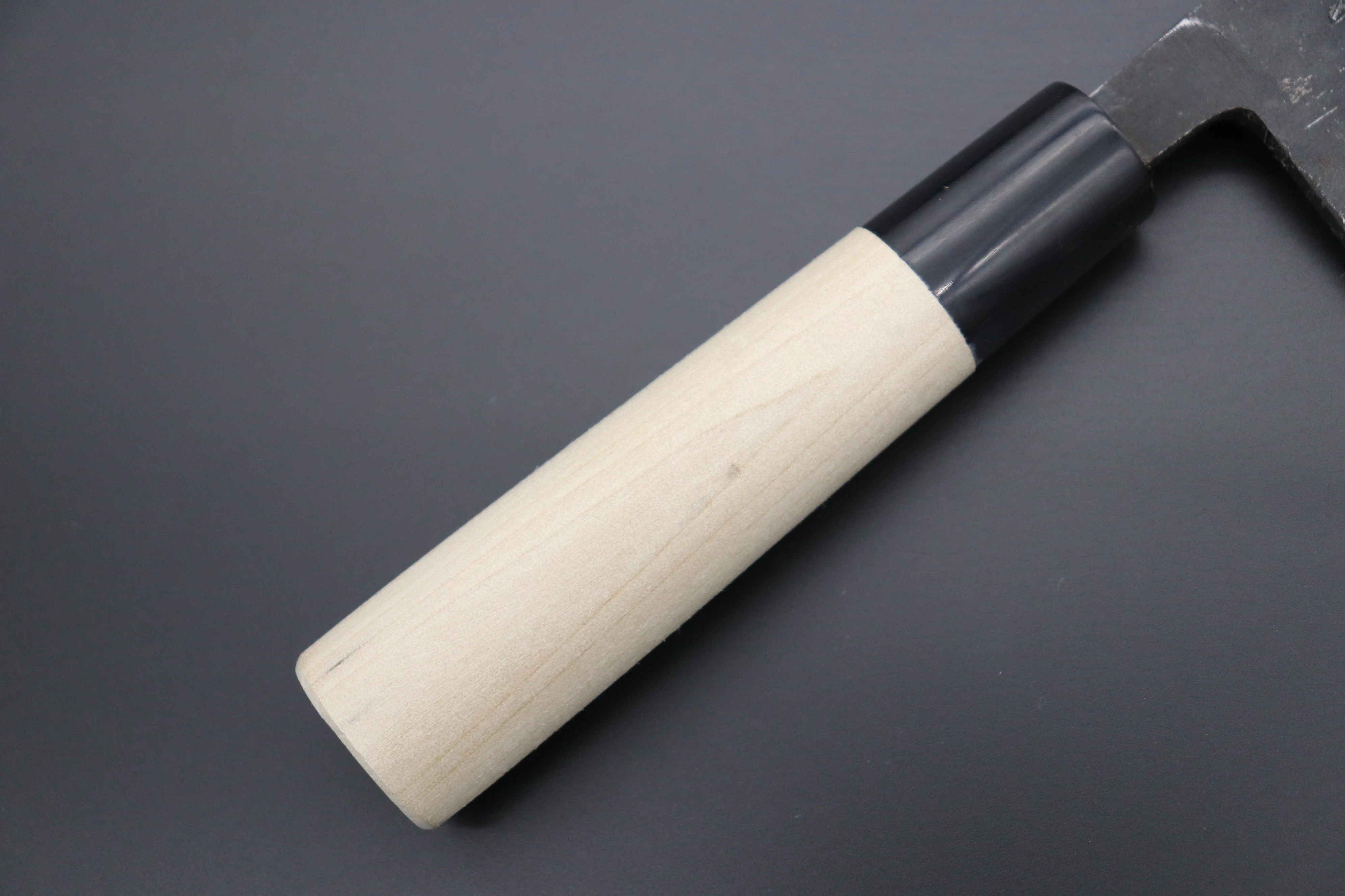 Fu-Rin-Ka-Zan Kurouchi White Steel No.2 Series Deba (Oval Shaped Magnolia Wood Handle with Water Buffalo Ferrules, 165mm and 180mm) - Image 4