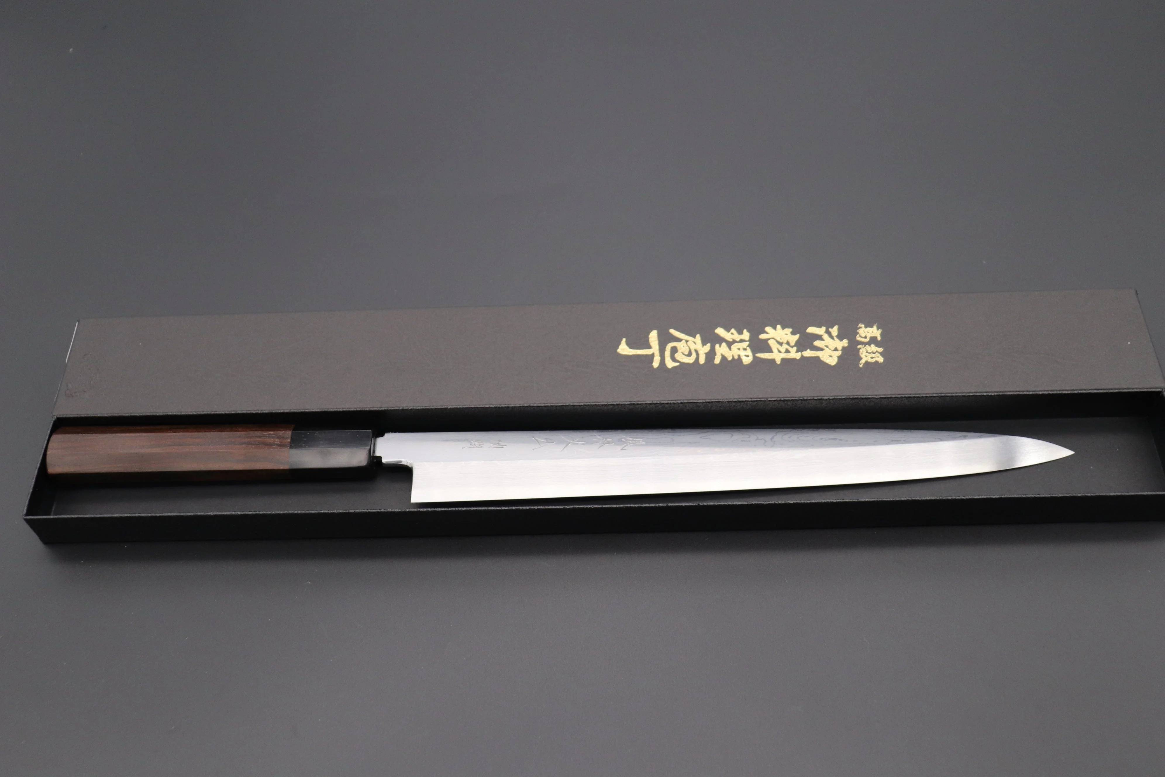 Fu-Rin-Ka-Zan Limited, Blue Steel No.1 Suminagashi Yanagiba (270mm and Yanagiba 300mm, 2 Sizes) - Image 7