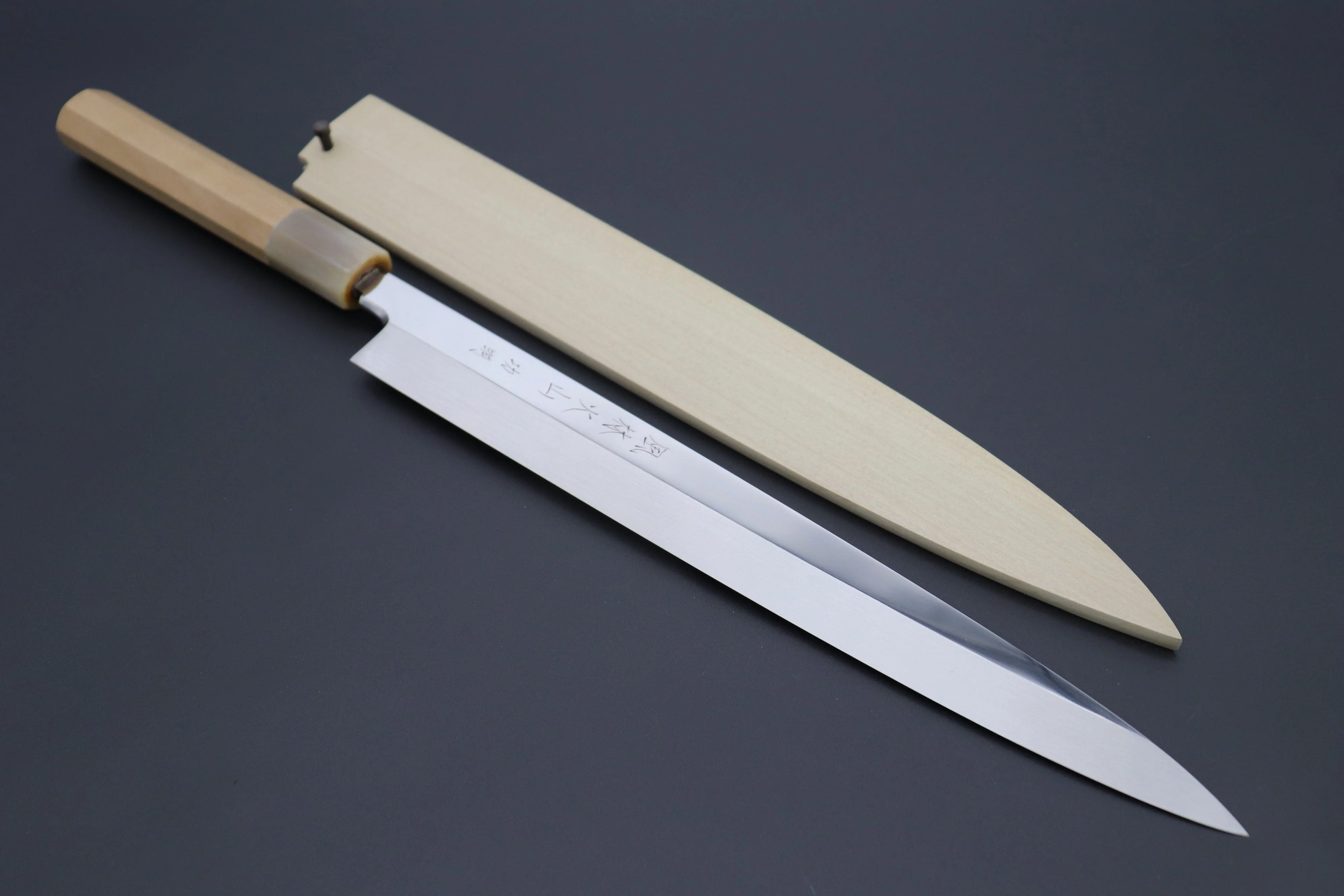 Fu-Rin-Ka-Zan Limited, (FSO-9) Solid VG-10 blade Yanagiba (270mm & 300mm, 2 Sizes, Perfectly Mirror Polished) - Image 11