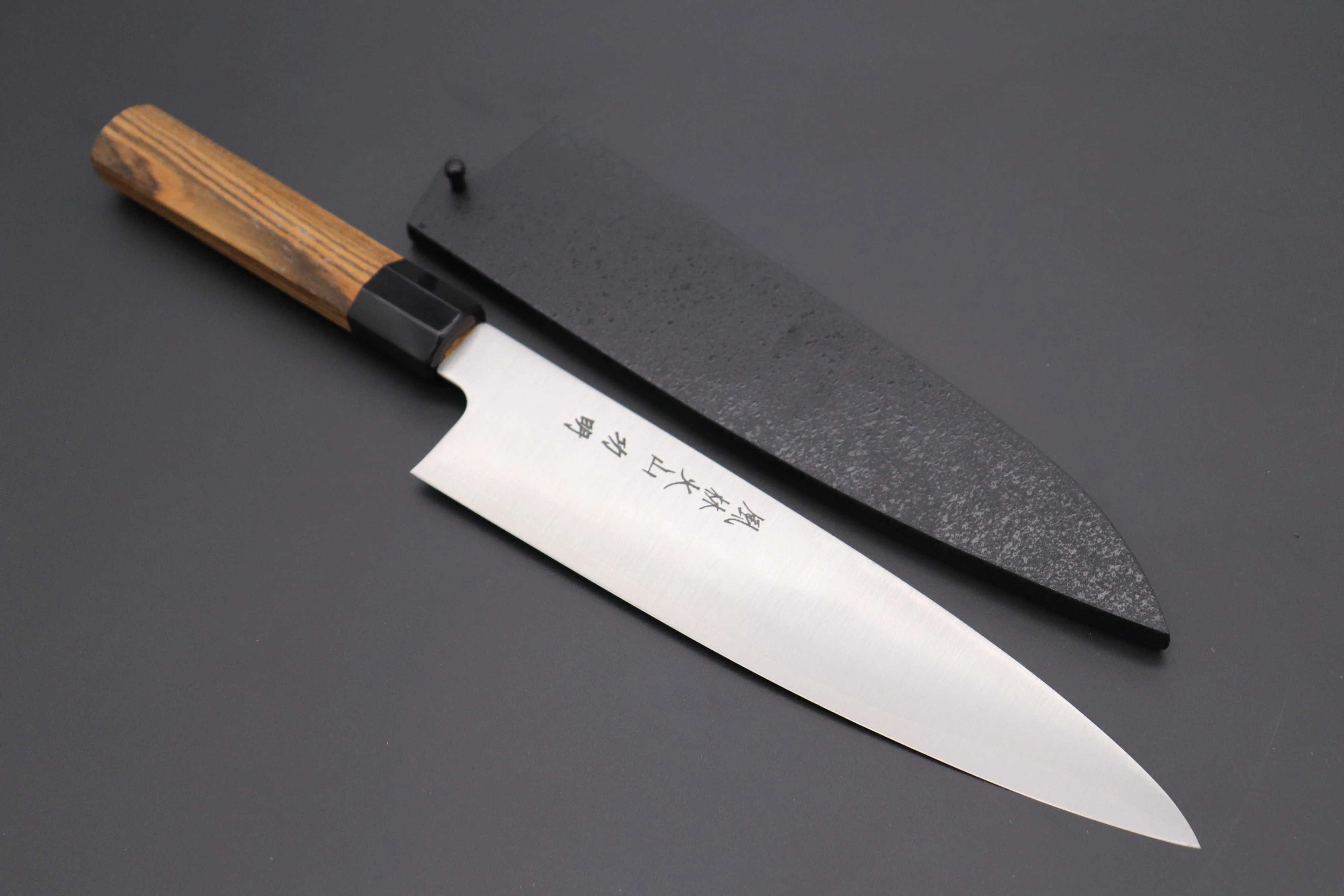 Fu-Rin-Ka-Zan R-2 Clad Wa Series Wa Gyuto (210mm to 240mm, 2 sizes, Octagonal Bocote Wood Handle) - Image 10