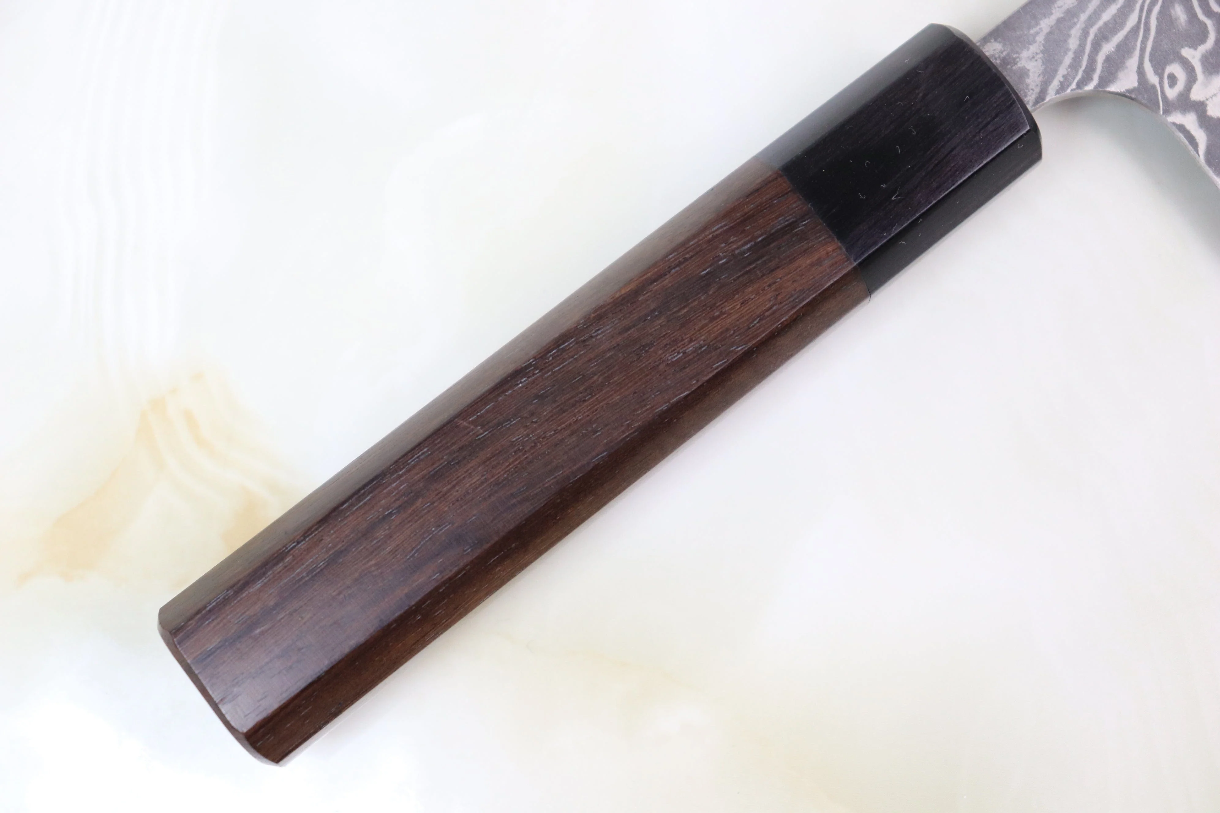 Fu-Rin-Ka-Zan R-2 Damascus Wa Series FRN-4 Nakiri 165mm (6.4 inch, Octagon Shaped Red-Sandalwood Handle) - Image 3
