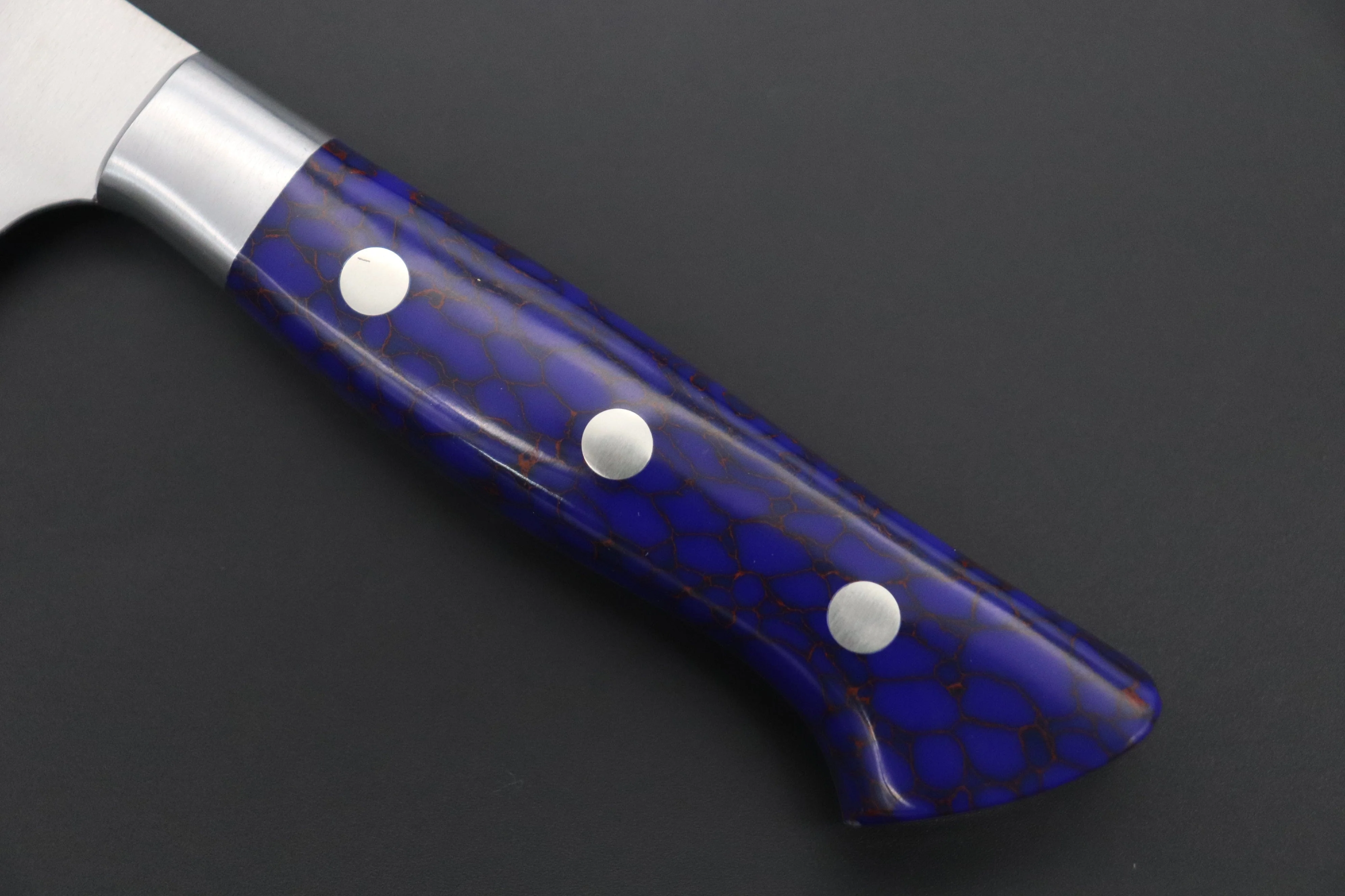 Hattori Forums Custom Limited Edition, FH "NOAH" Series FHN-6SPDBT Gyuto 210mm (8.2 Inch, Deep Blue Turquoise Gem-Composite-stone Handle) - Image 3