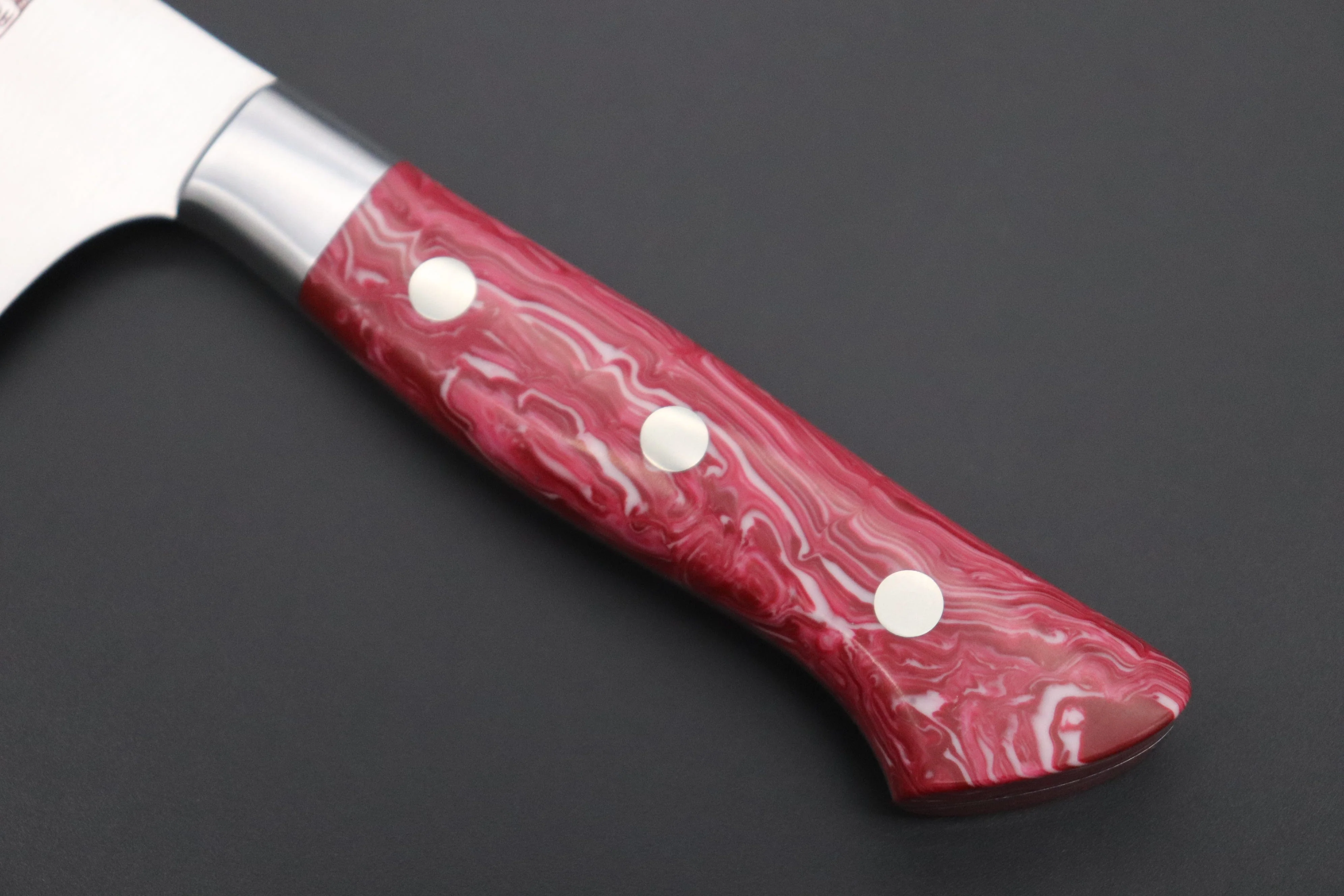 Hattori Forums Custom Limited Edition, FH Solid VG-10 Series FH-4SPSO Santoku 170mm (6.6 Inch, Spiny Oyster Gem composite Stone Handle) - Image 3