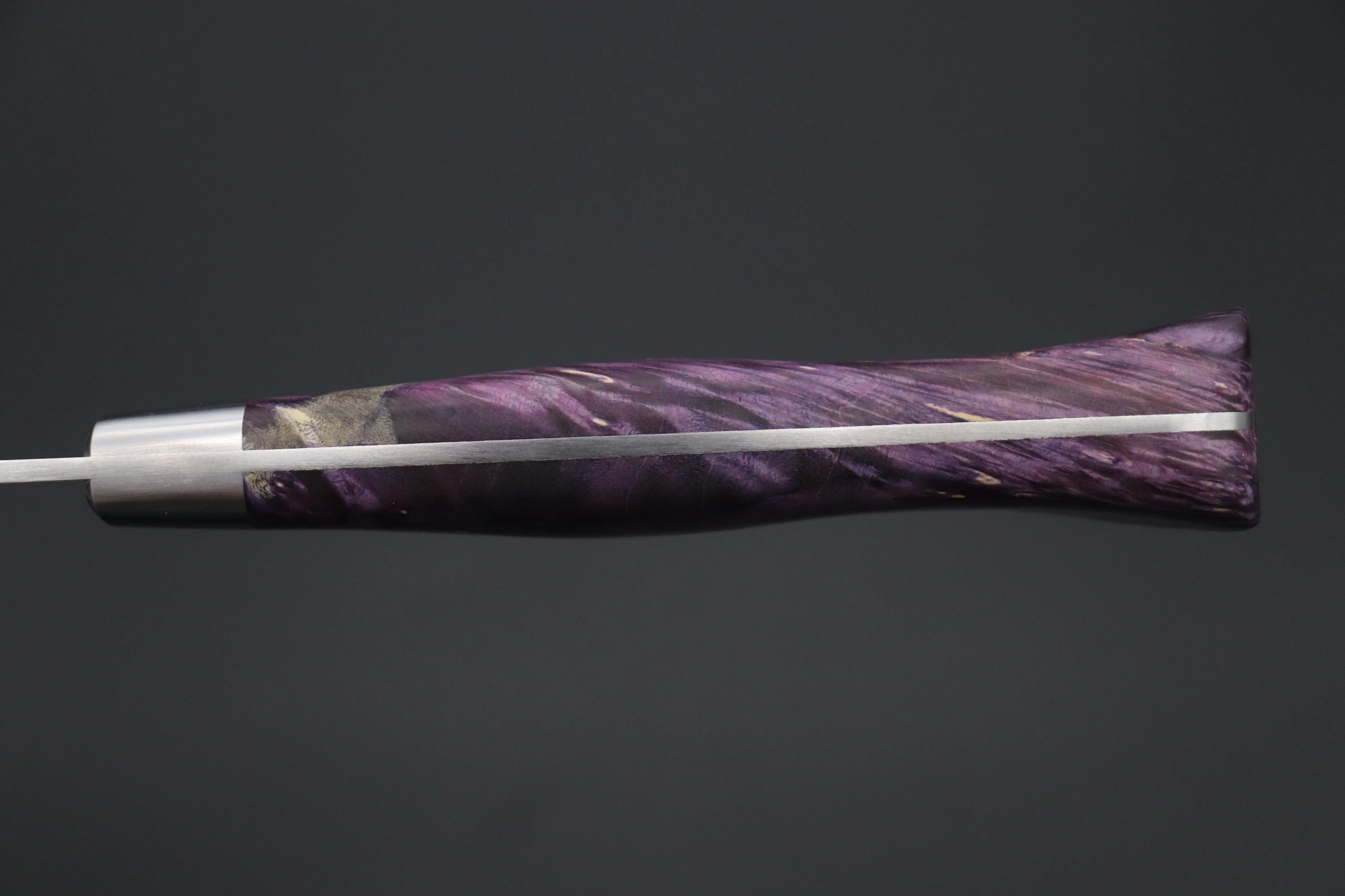 Hattori Forums Custom Limited Edition FH Solid VG-10 Series FH-7SPPURPLE Gyuto 240mm (9.4 Inch, PURPLE Color Stabilized Box Elder Wood Handle) - Image 8
