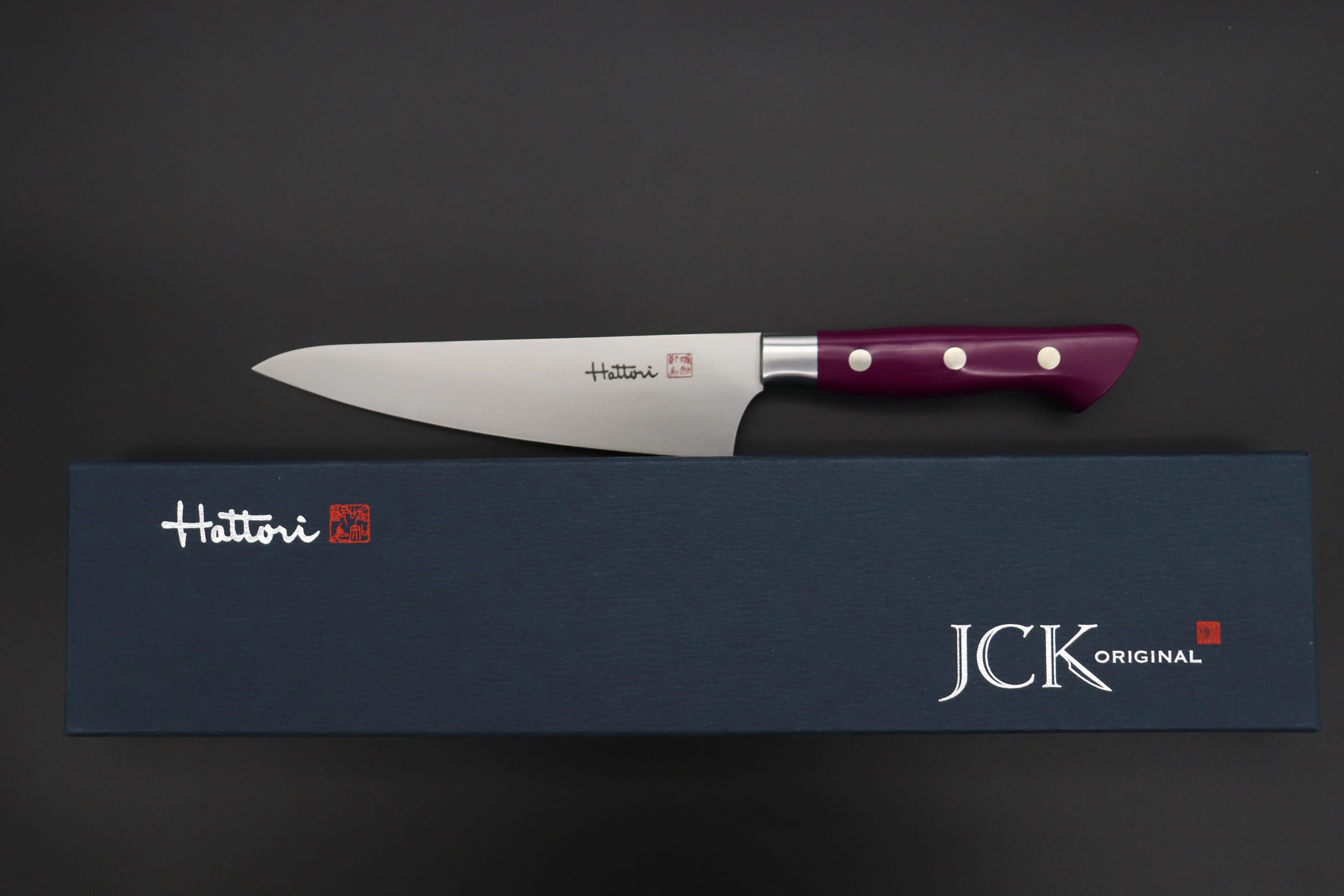 Hattori Forums Custom Limited Edition, FH Solid VG-10 Series FH-5SPSM Boning Knife 160mm (6.2inch, Sugarite Malachite Gem-Composite Stone Handle) - Image 10