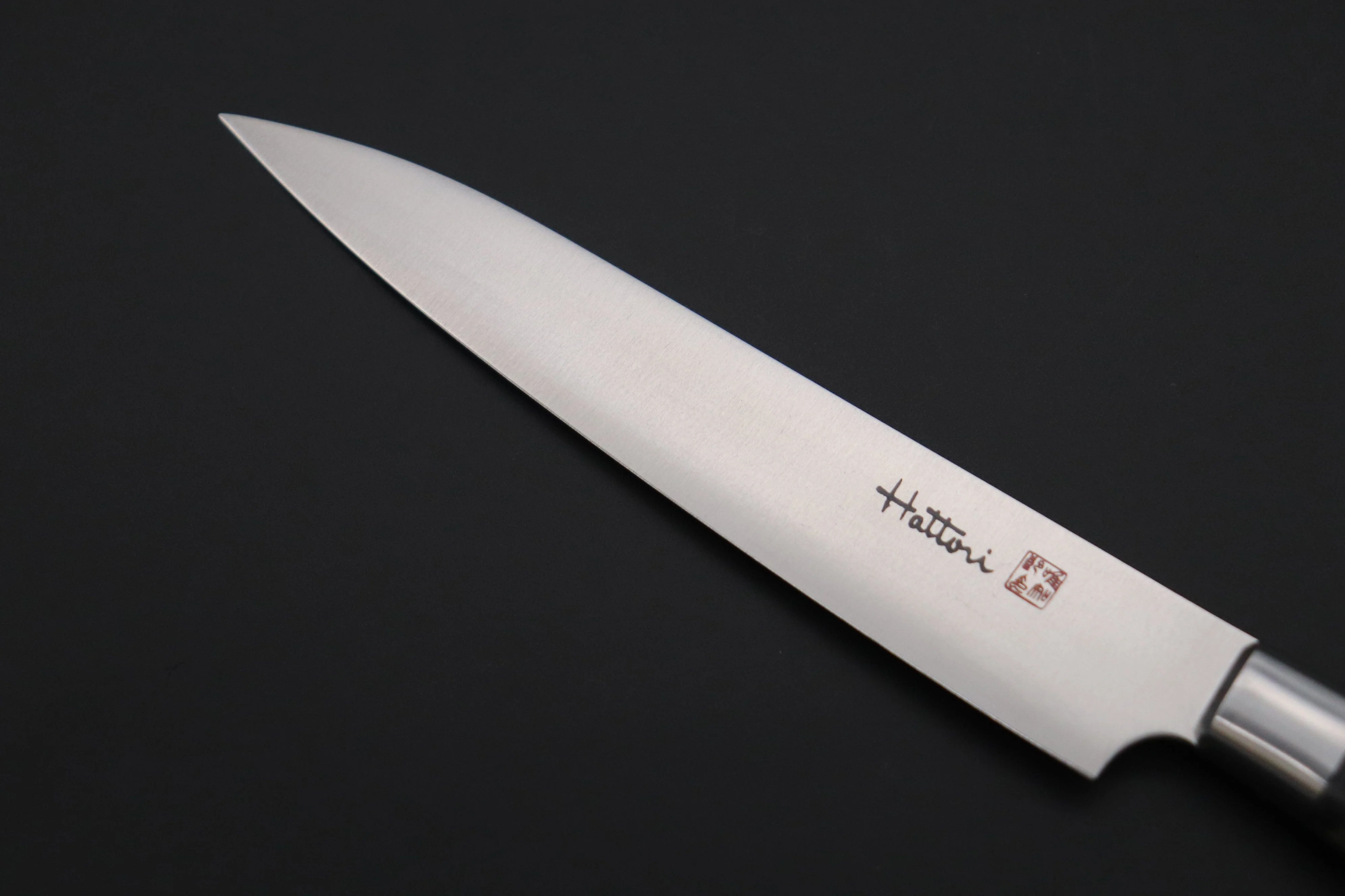 Hattori Forums Custom Limited Edition, FH Solid VG-10 Series FH-2SPBlack Petty 120mm (4.7 Inch, Black Color Stabilized Box Elder Wood Handle) - Image 2