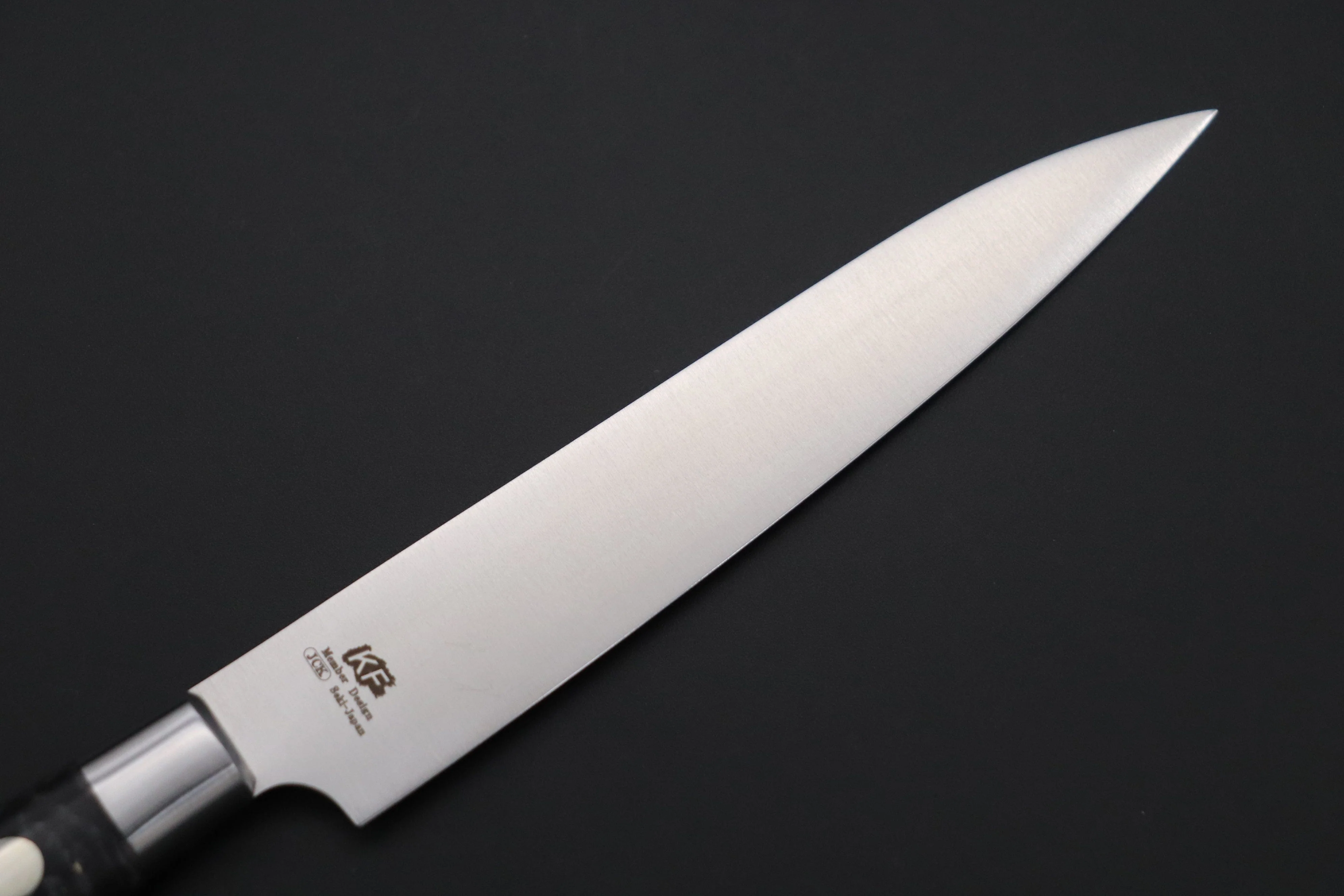 Hattori Forums Custom Limited Edition, FH Solid VG-10 Series FH-2SPBlack Petty 120mm (4.7 Inch, Black Color Stabilized Box Elder Wood Handle) - Image 6