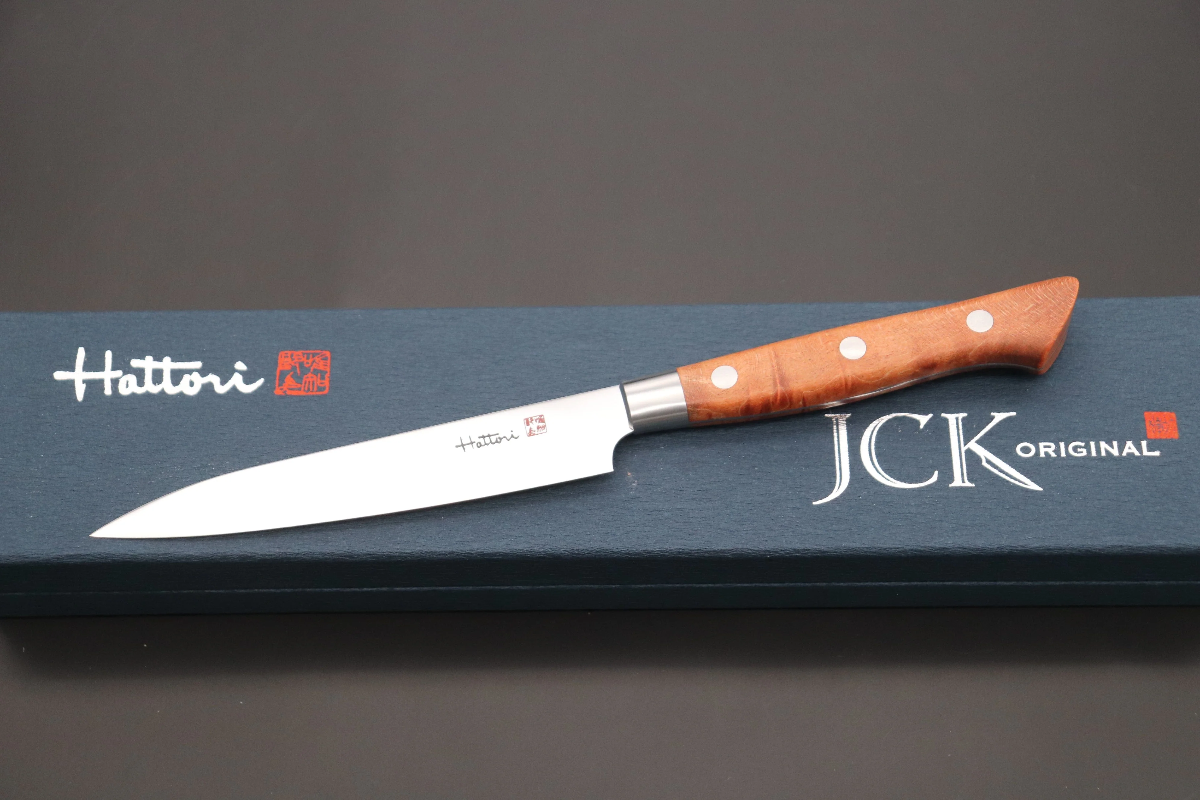 Hattori Forums FH Solid VG-10 Series FH-2M Petty 120mm (4.7 Inch, Stabilized Maple Wood Handle) - Image 10