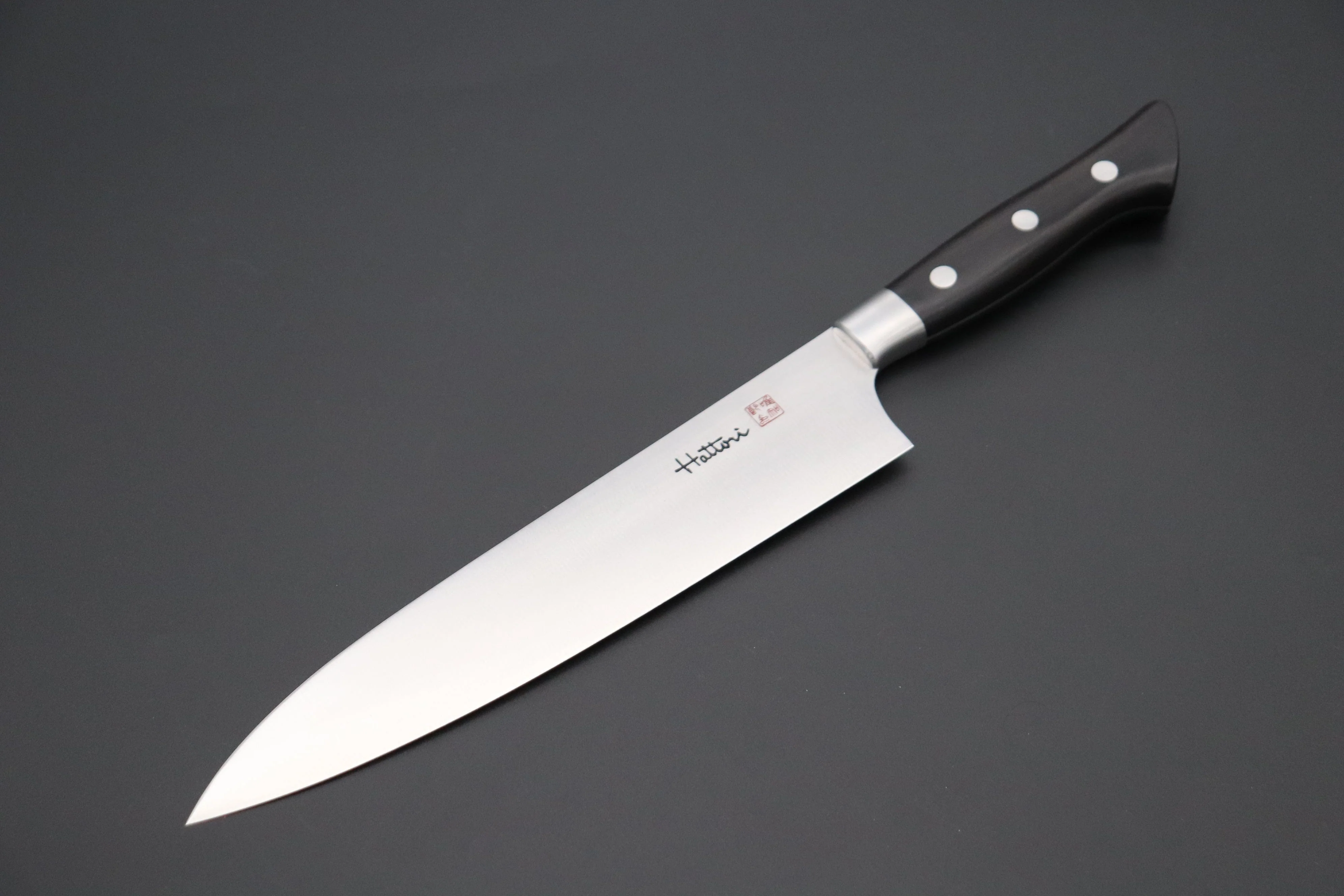 Hattori Forums FH Solid VG-10 Series FH-7A Gyuto 240mm (9.4 Inch, African Blackwood Handle)