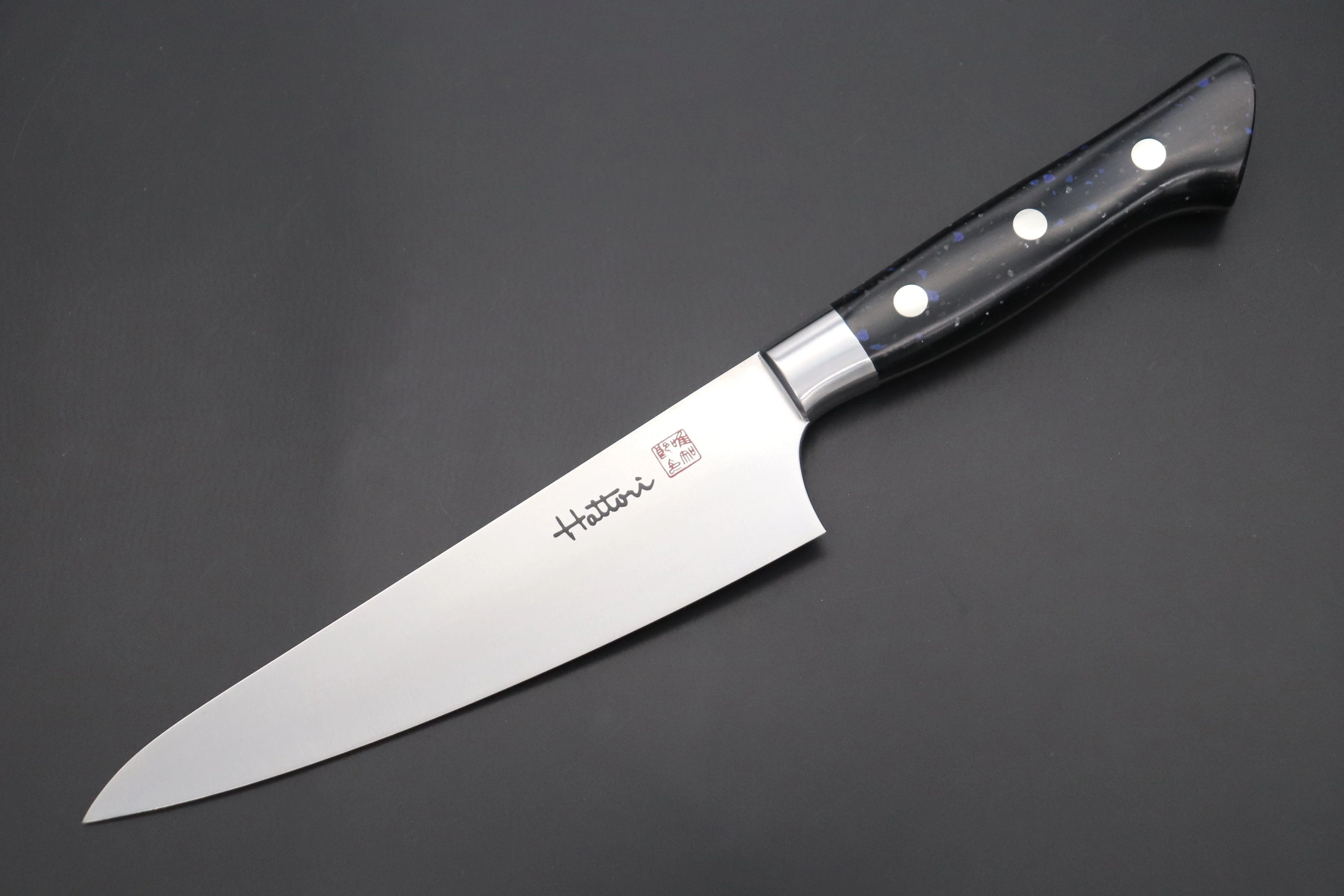 Hattori Forums FH Solid VG-10 Series Limited Edition FH-5D Boning Knife (6.2 Inch, "Black Space" Corian® Handle)