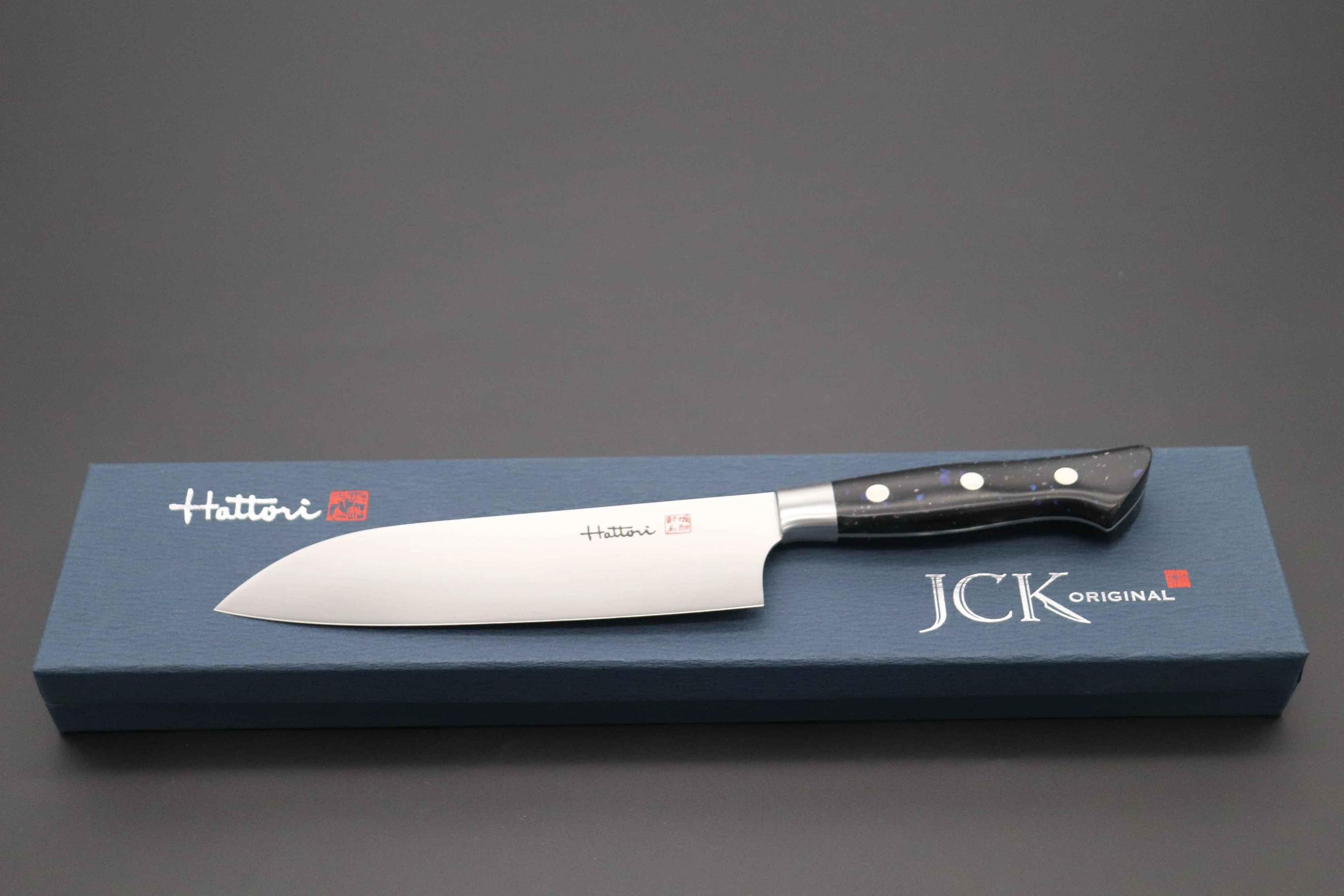 Hattori Forums FH Solid VG-10 Series FH-4D Santoku 170mm (6.6inch, ”Black Space"Corian® Handle) - Image 10
