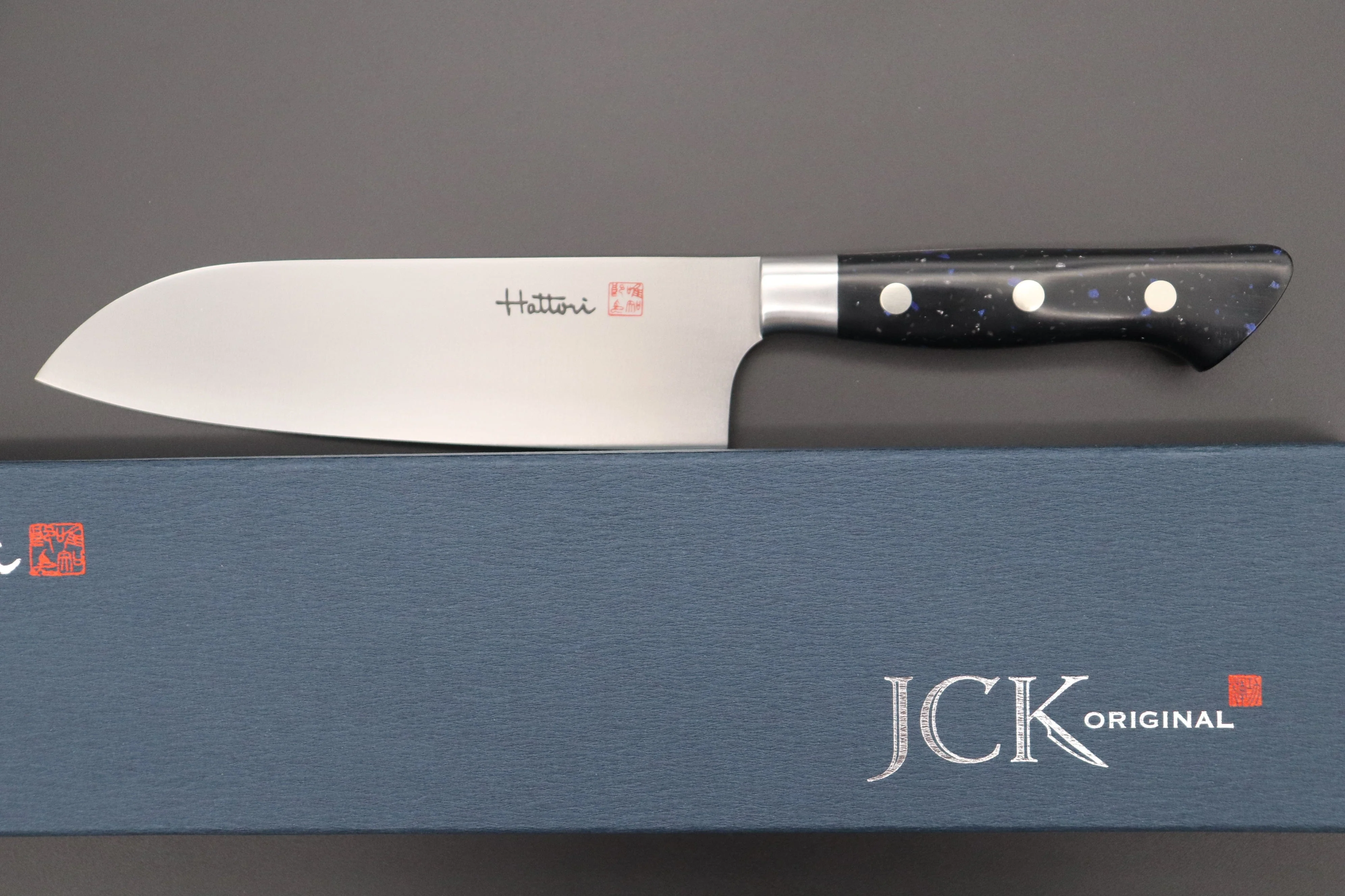 Hattori Forums FH Solid VG-10 Series FH-4D Santoku 170mm (6.6inch, ”Black Space"Corian® Handle) - Image 9