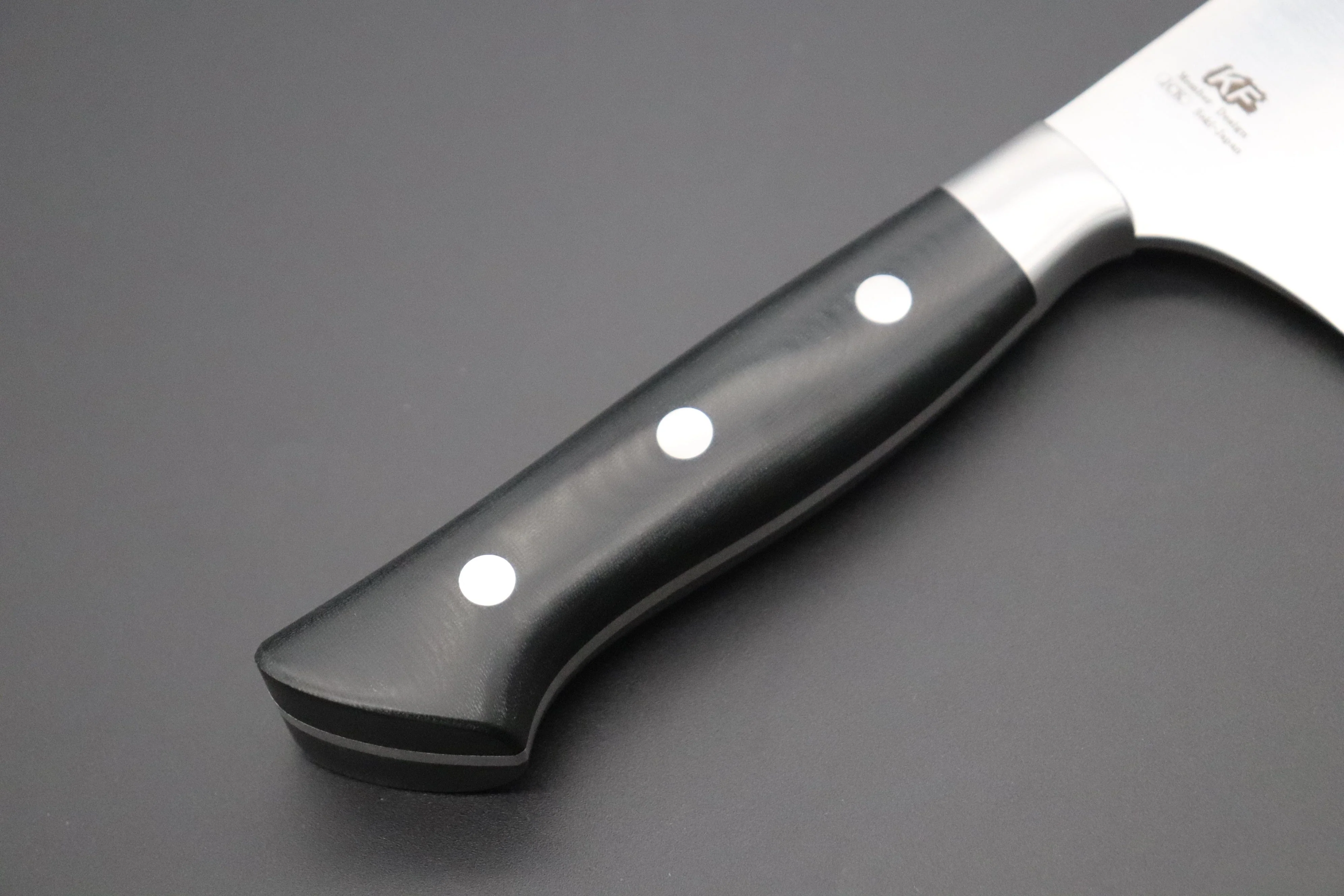 Hattori Forums FH Series Western Deba (165mm and 240mm, Black Linen Micarta Handle) - Image 6