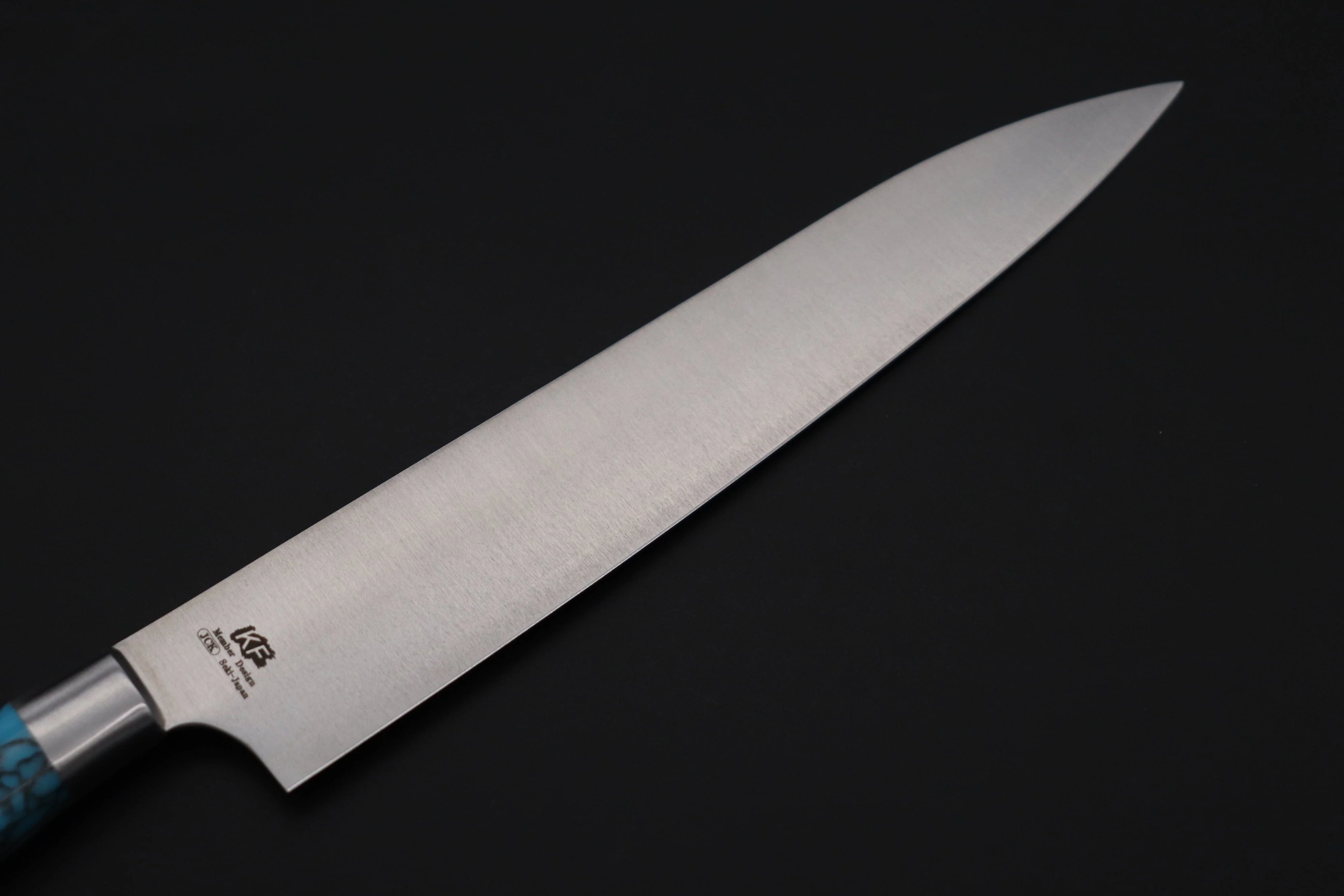 Hattori Forums "NOAH" Series FHN-3SPT Petty 150mm (5.9 Inch, Turquoise Gem-Composite-stone Handle) - Image 6
